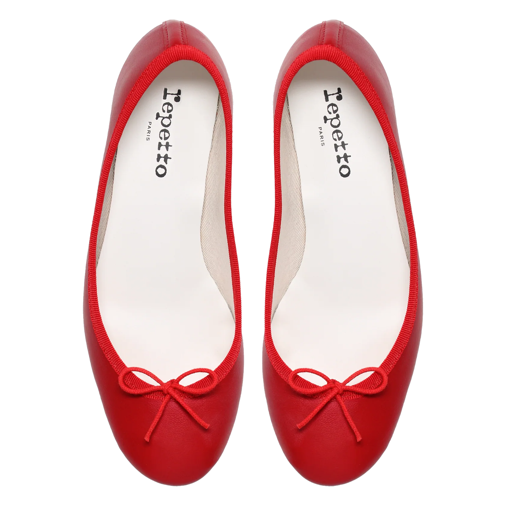 Ballerines à petits talons en cuir camille REPETTO Rouge