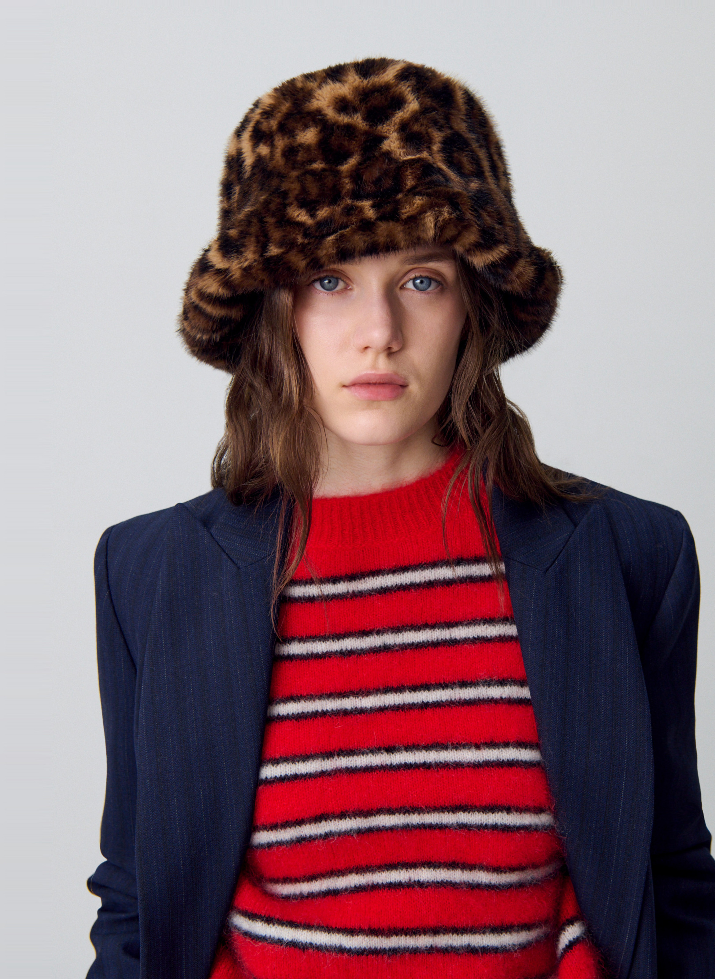 Chapeau en fausse fourrure léopard amira CLAUDIE PIERLOT Multicolore