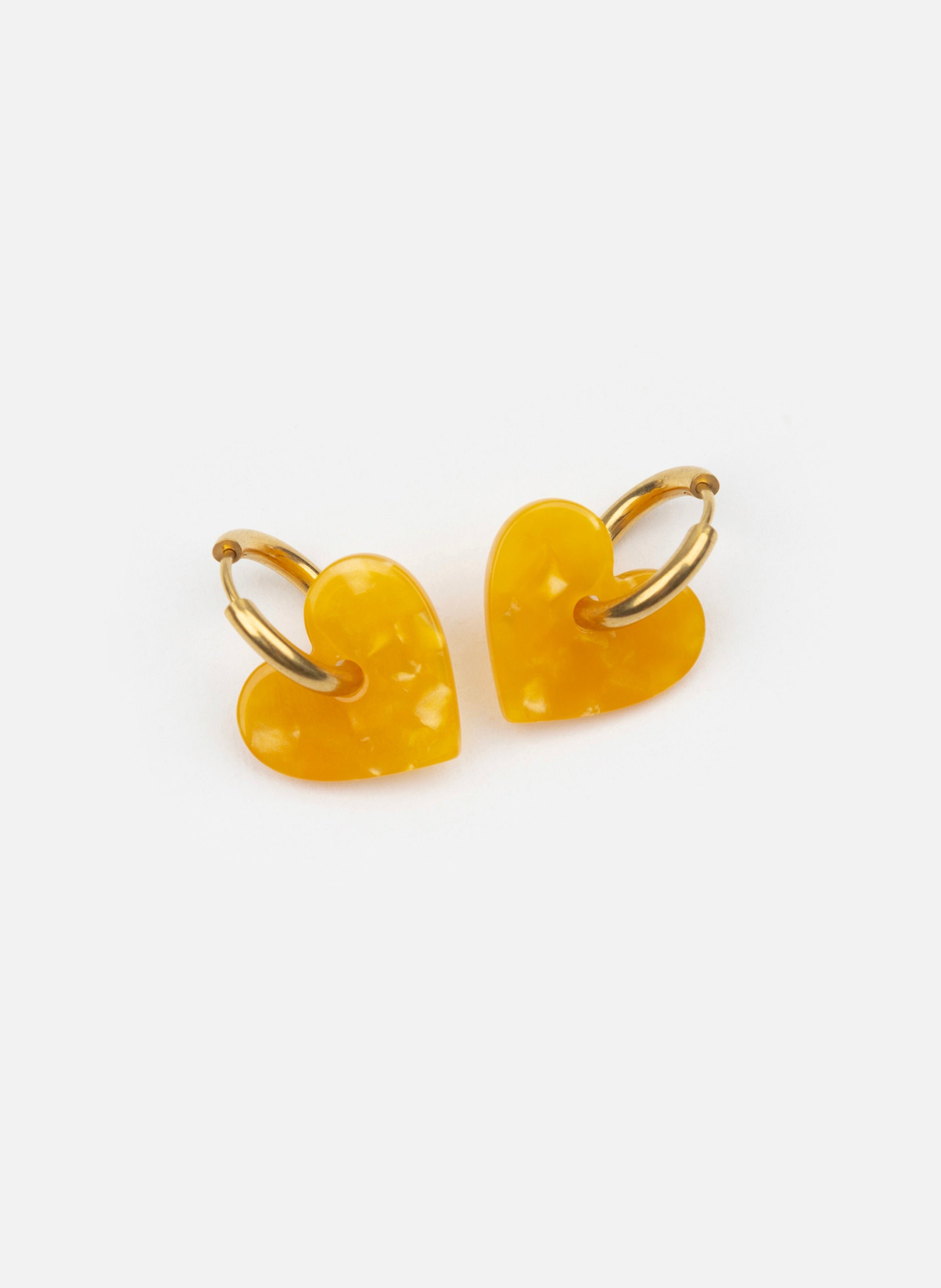 Boucles d'oreilles lova lova avec anneaux en acier inoxydable doré Orange