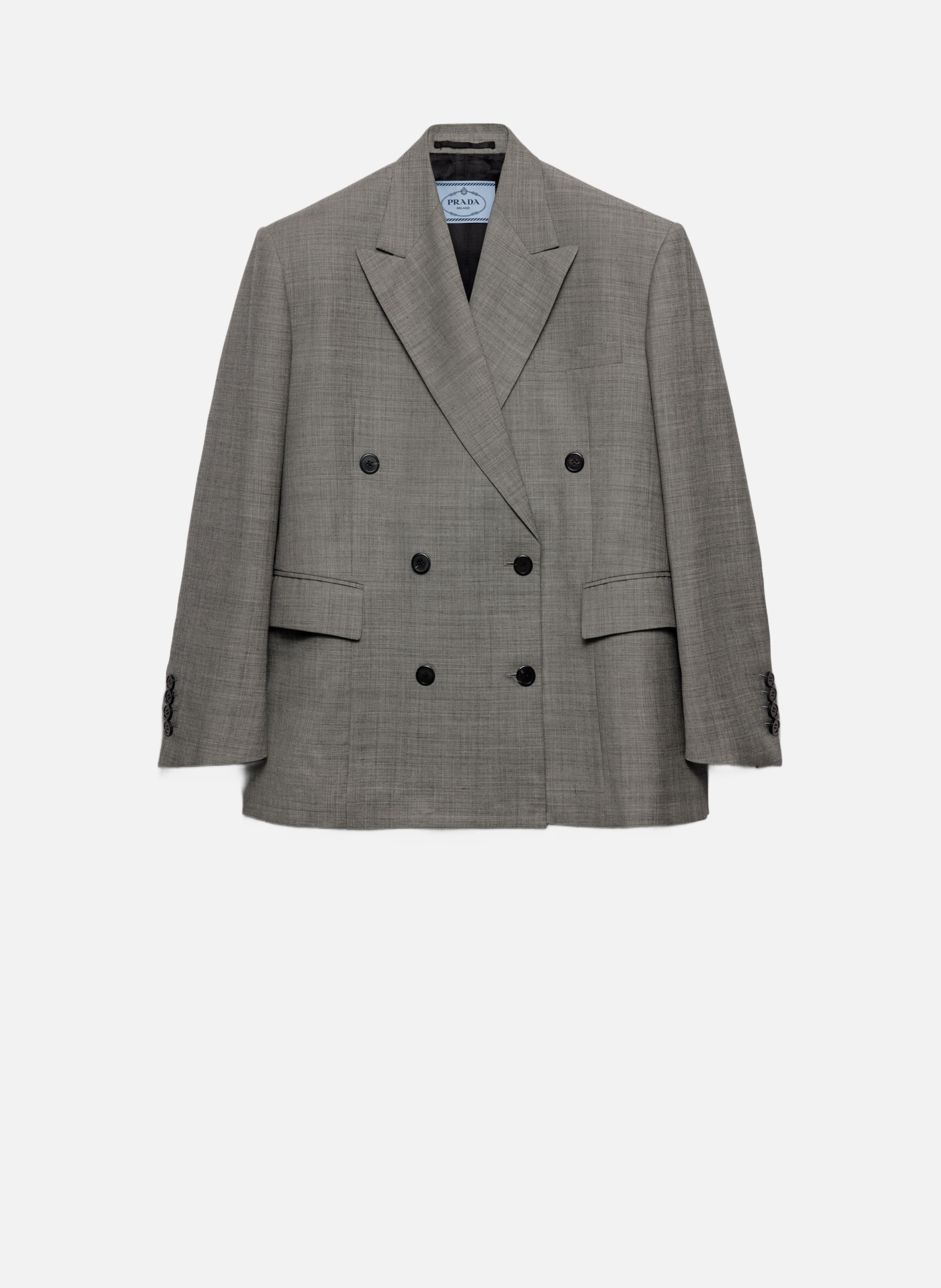 Veste croisée en grisaille PRADA Gris