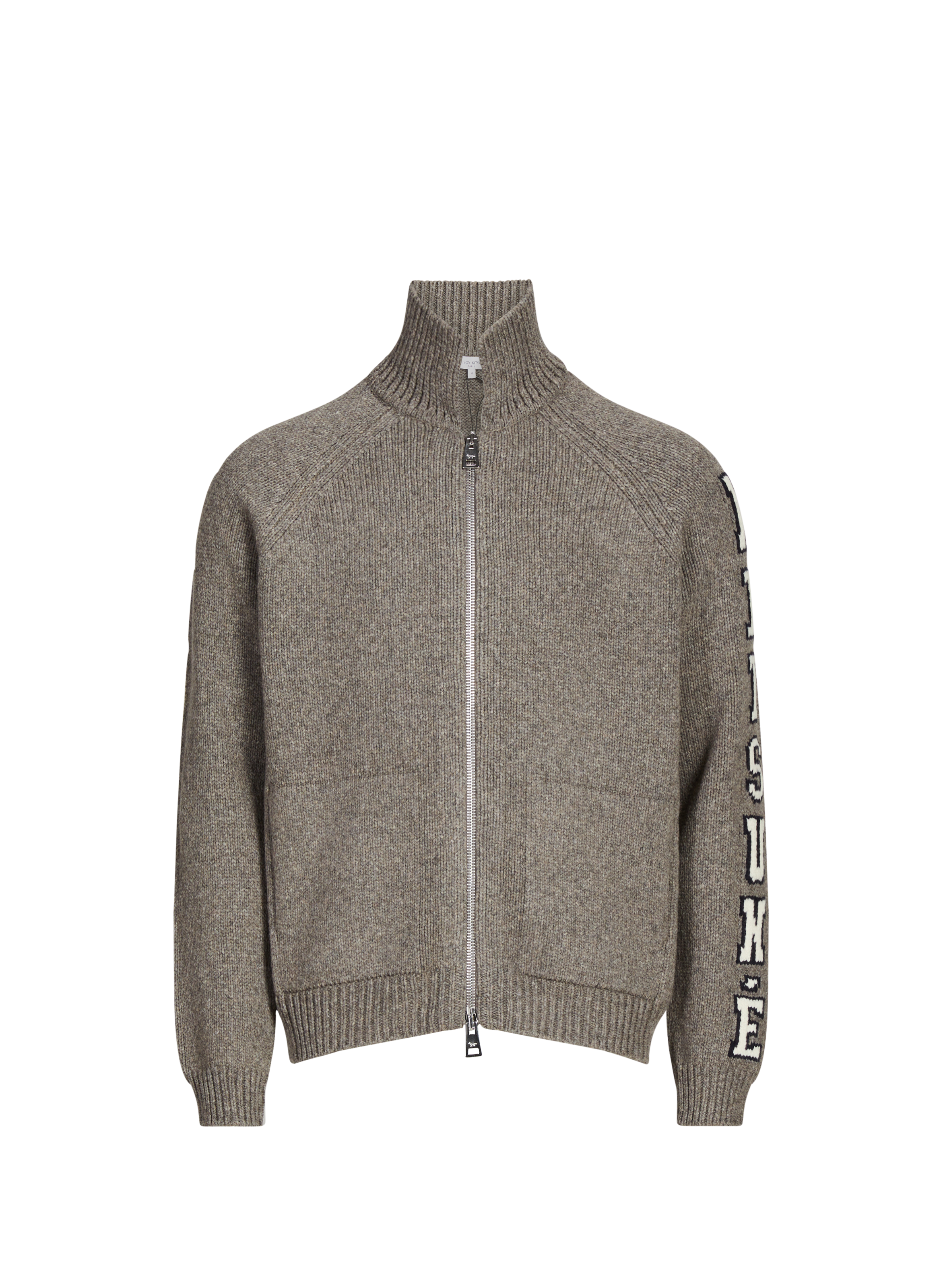 MAISON KITSUNÉ Veste en laine mélangée Gris