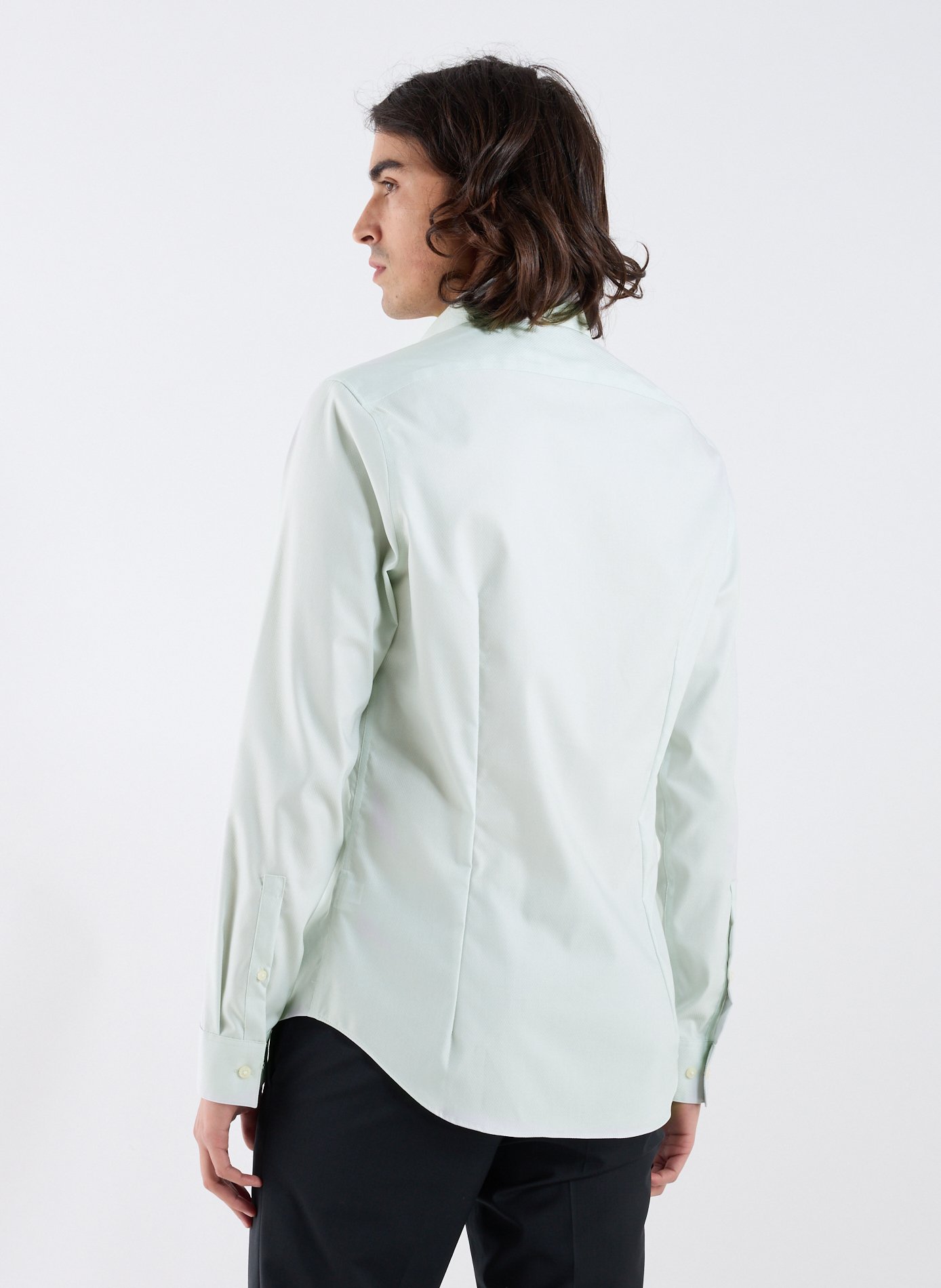 Chemise slim en coton mélangé CALVIN KLEIN Vert