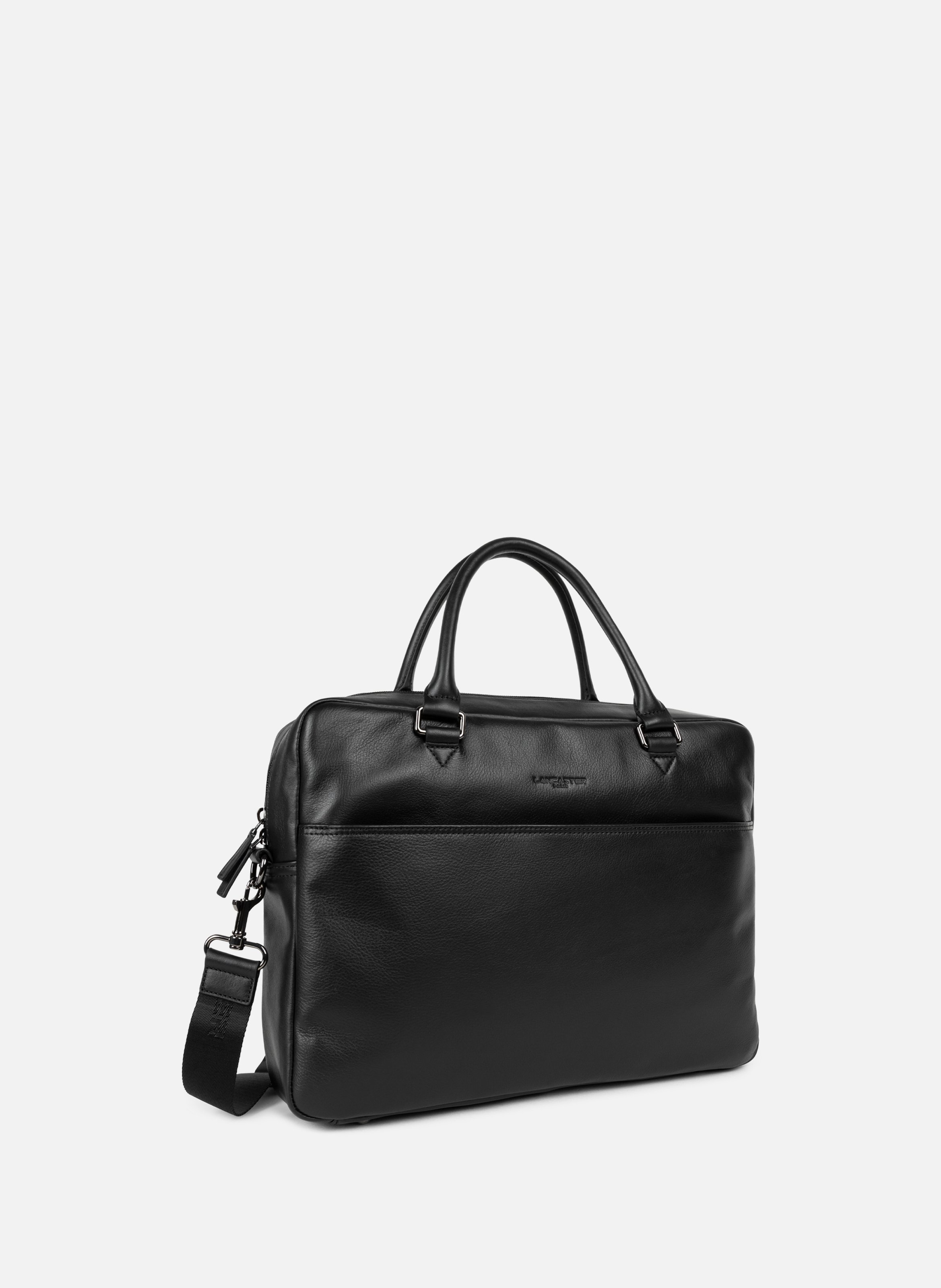 Grand porte documents - soft vintage LANCASTER Noir