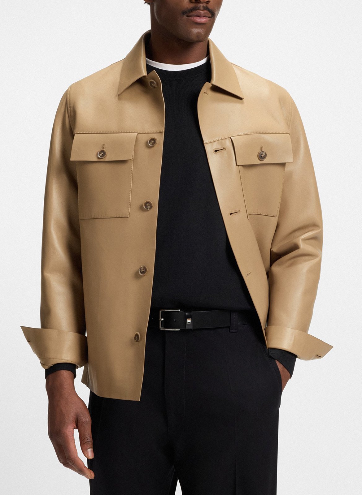 Ceinture en cuir BOSS Noir