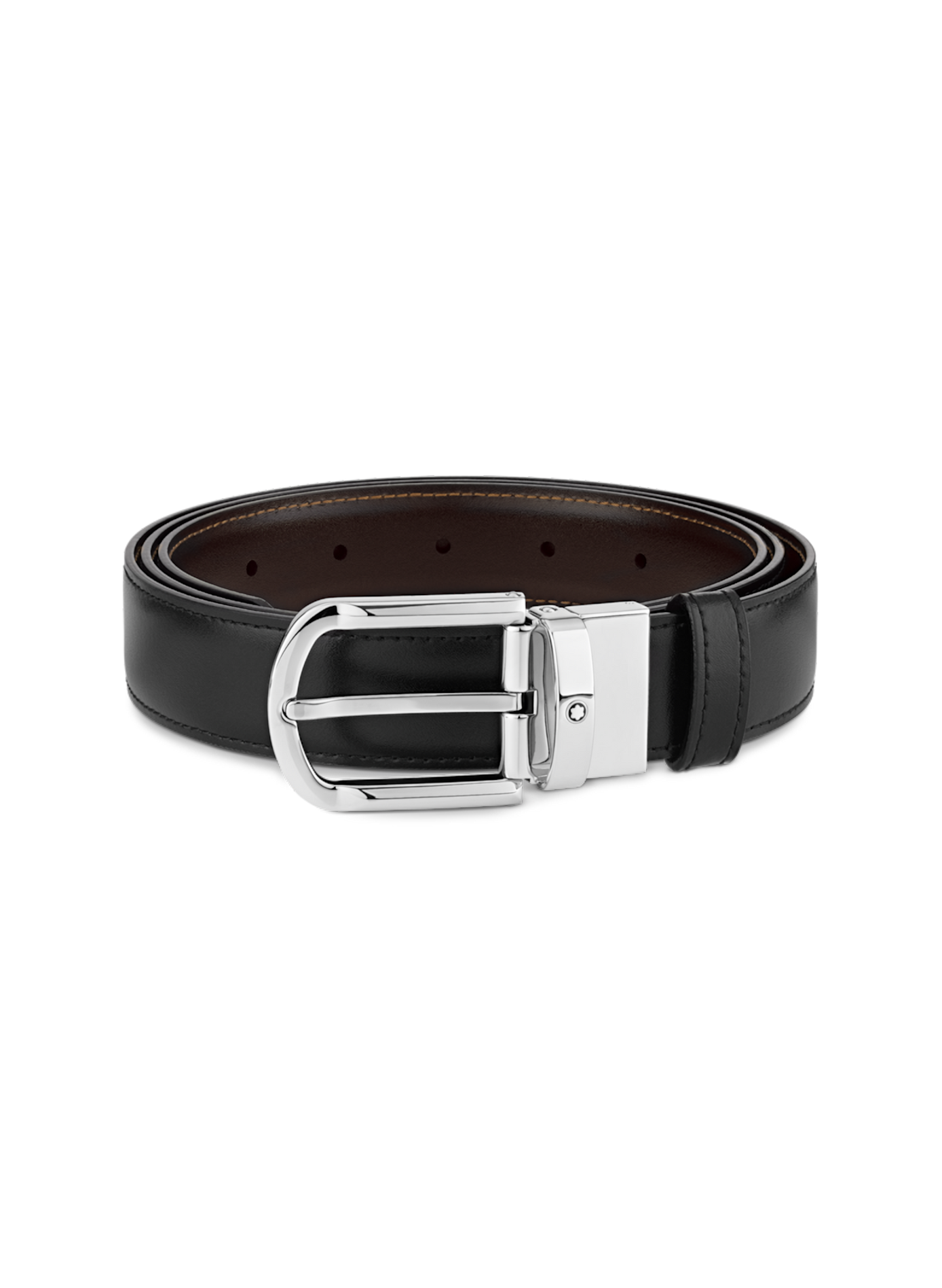 Reversible leather belt MONTBLANC Black