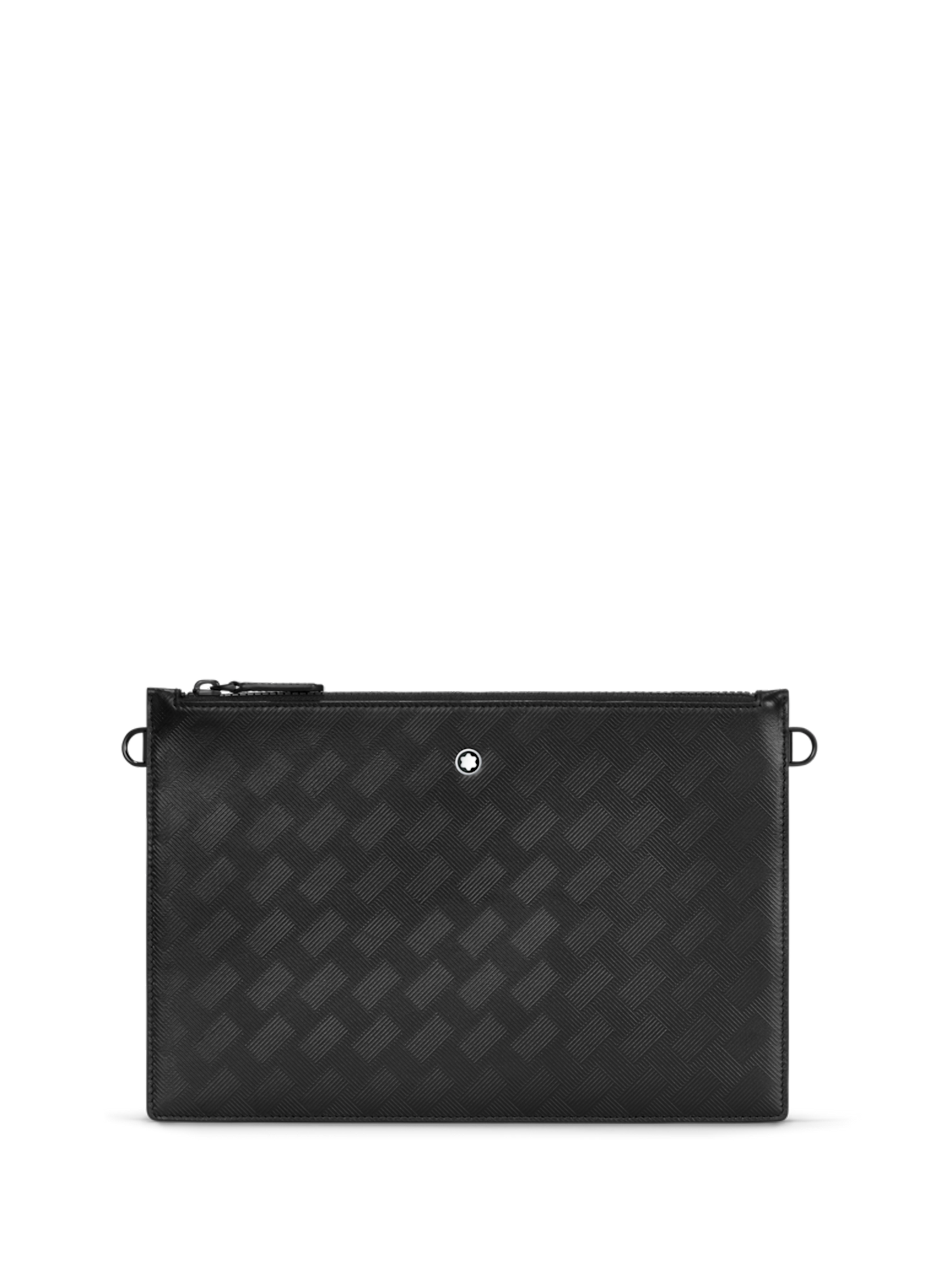 Textured leather clutch MONTBLANC Black