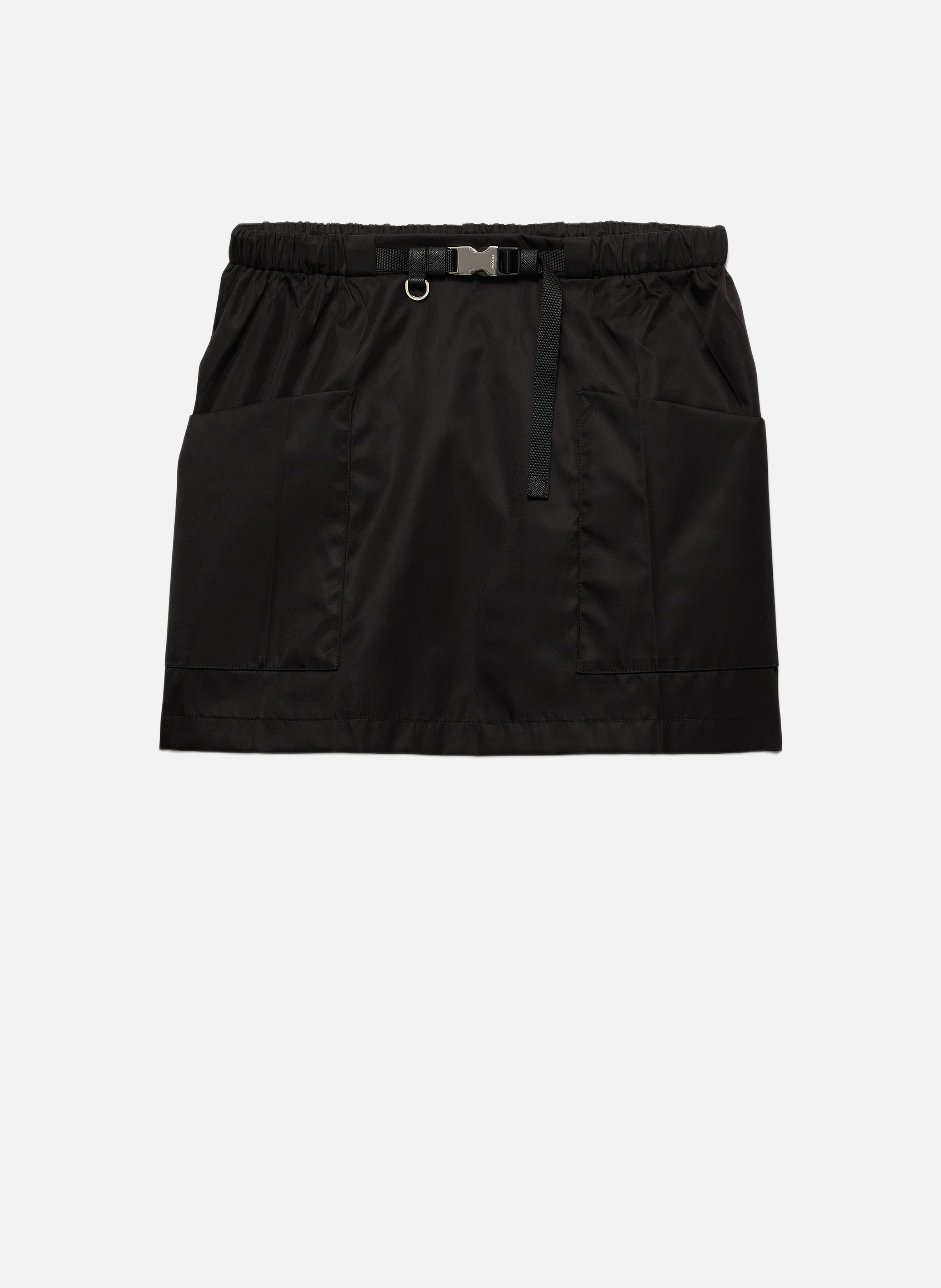 Jupe courte en re-nylon PRADA Noir