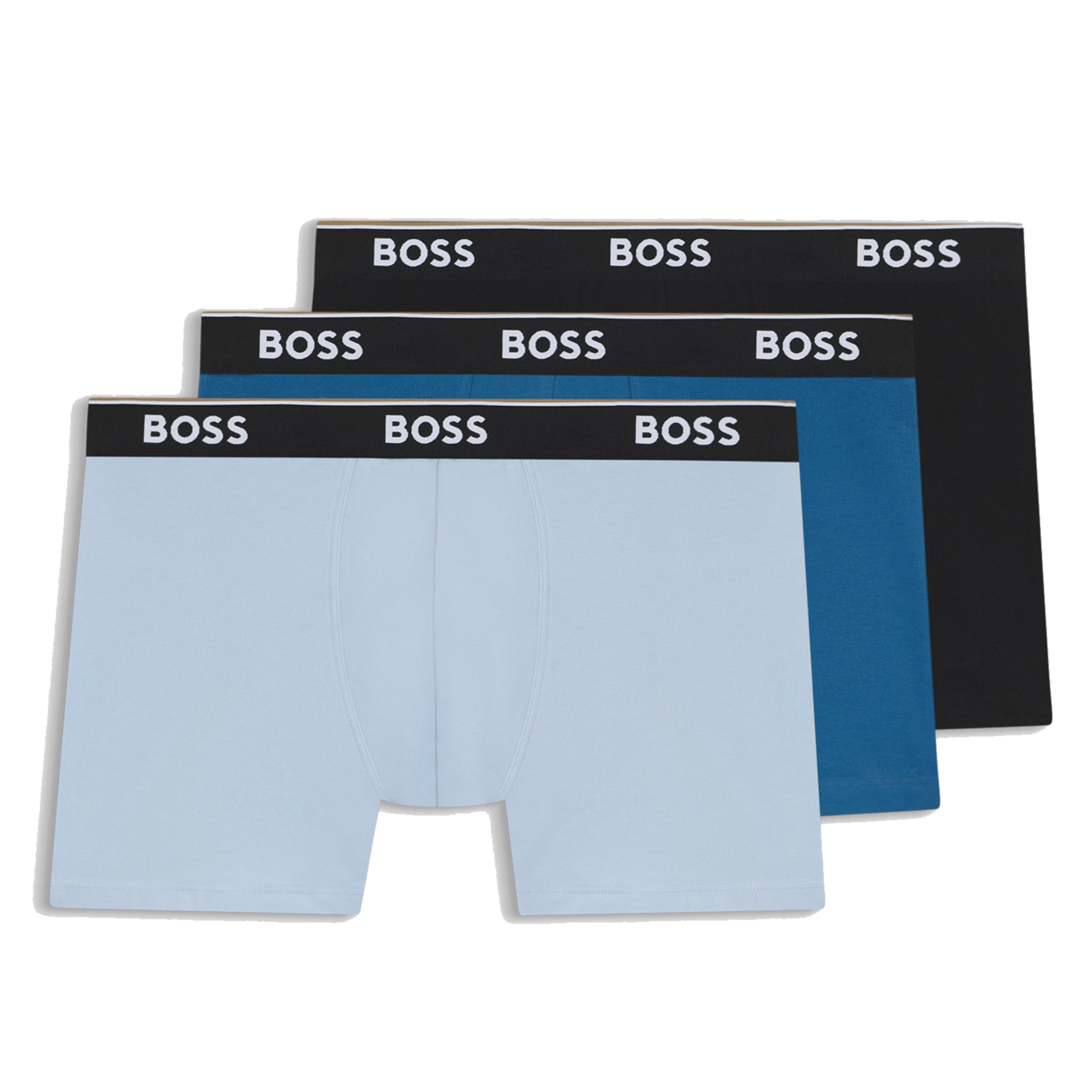 Lot de 3 boxers en coton mélangé BOSS Bleu