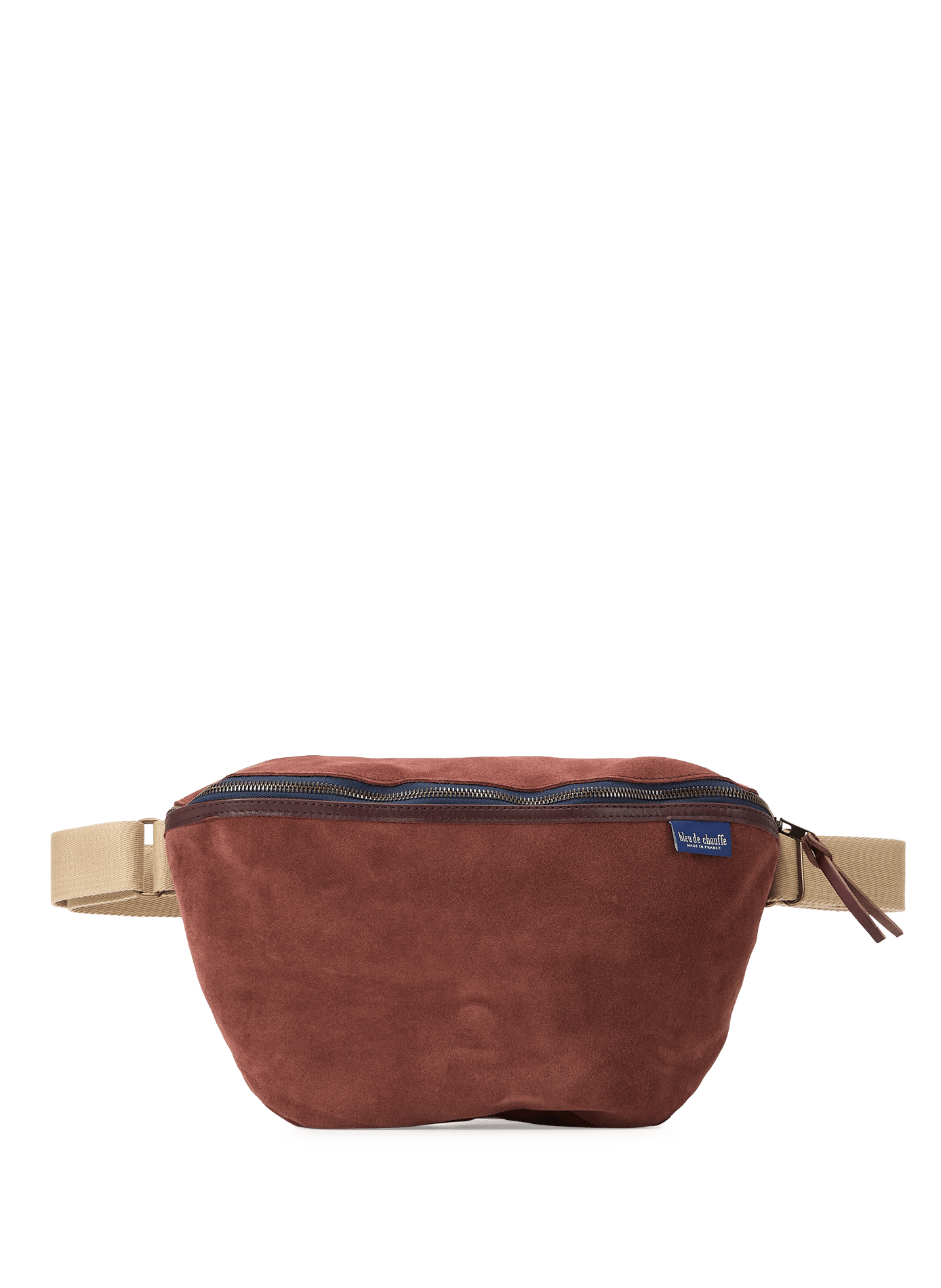 New Beat XL suede cow leather fanny pack BLEU DE CHAUFFE Red