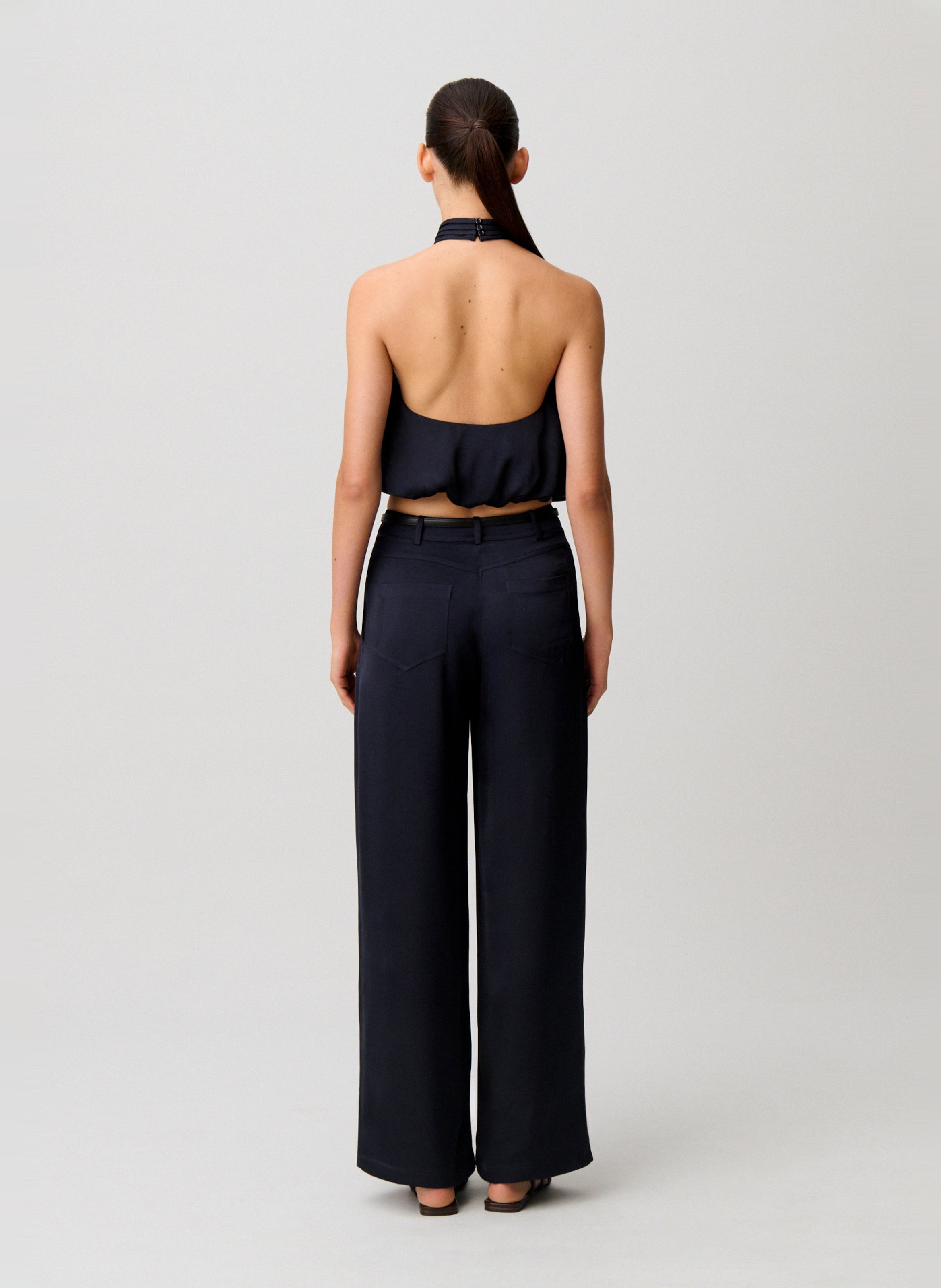 Top sans manches dos nu uni CLAUDIE PIERLOT Bleu