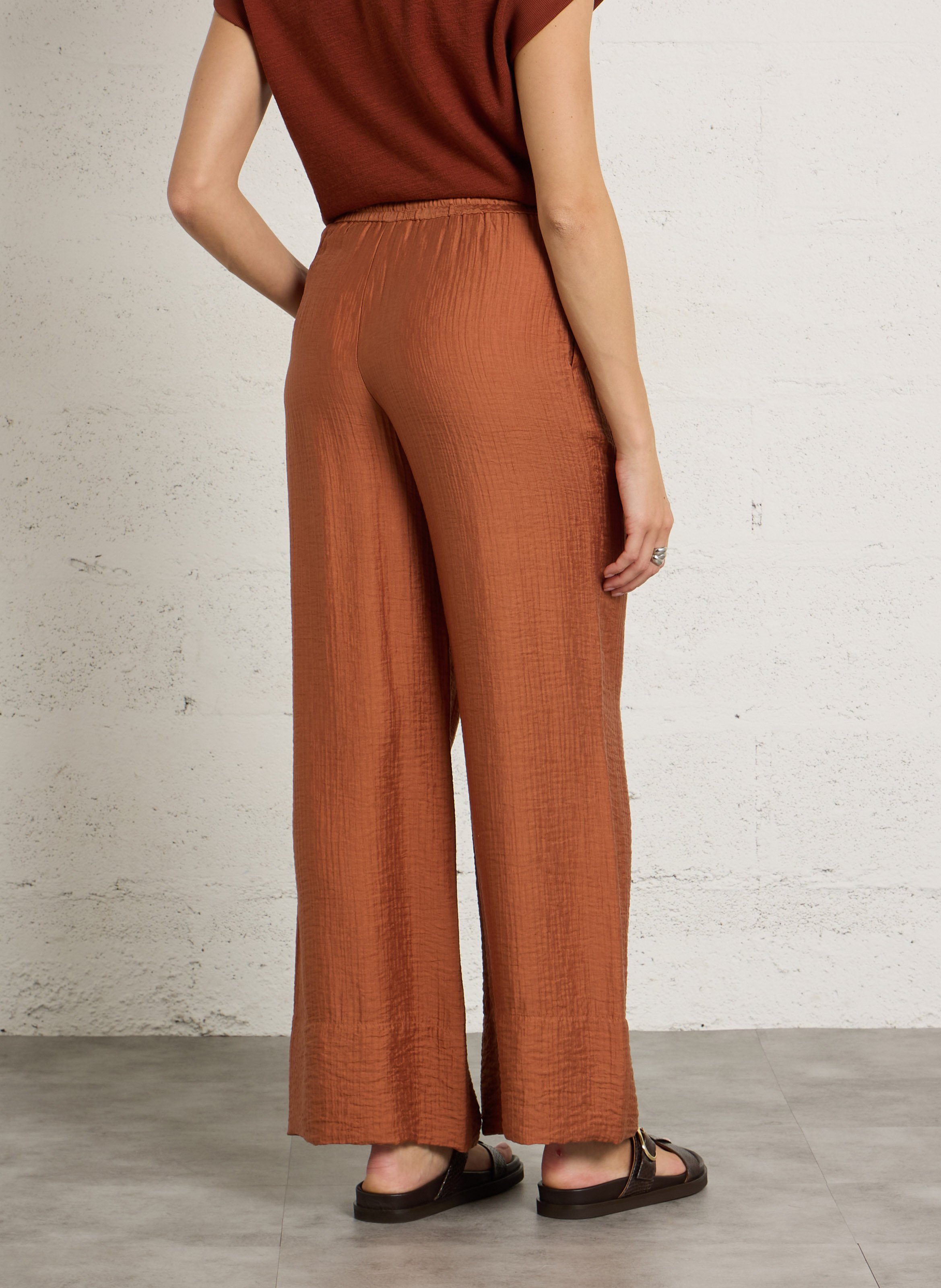 Pantalon large taille haute prince bis MAISON 123 Rouge