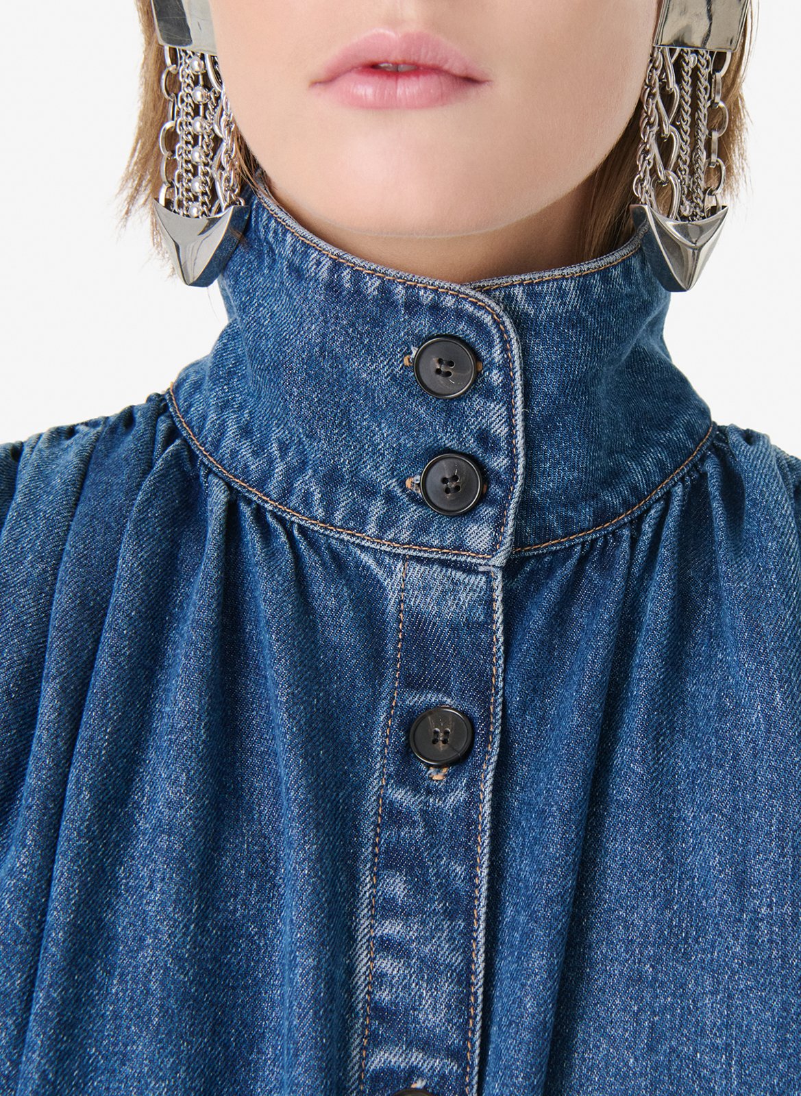 Chemise col montant julie IRO Bleu