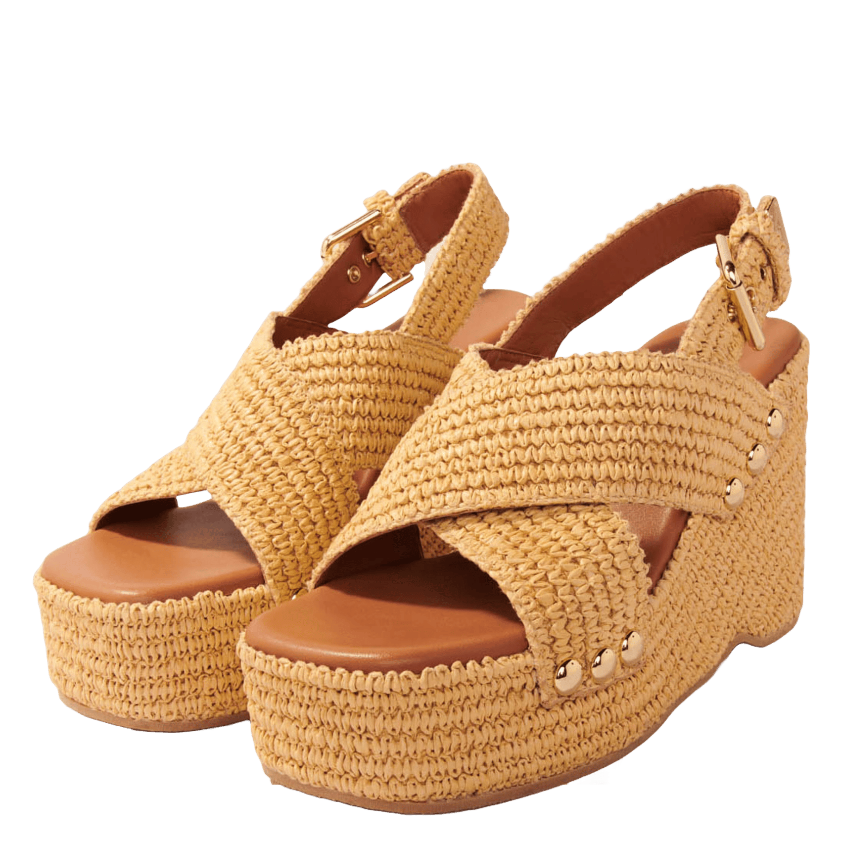 Sandales compensées MAJE Beige