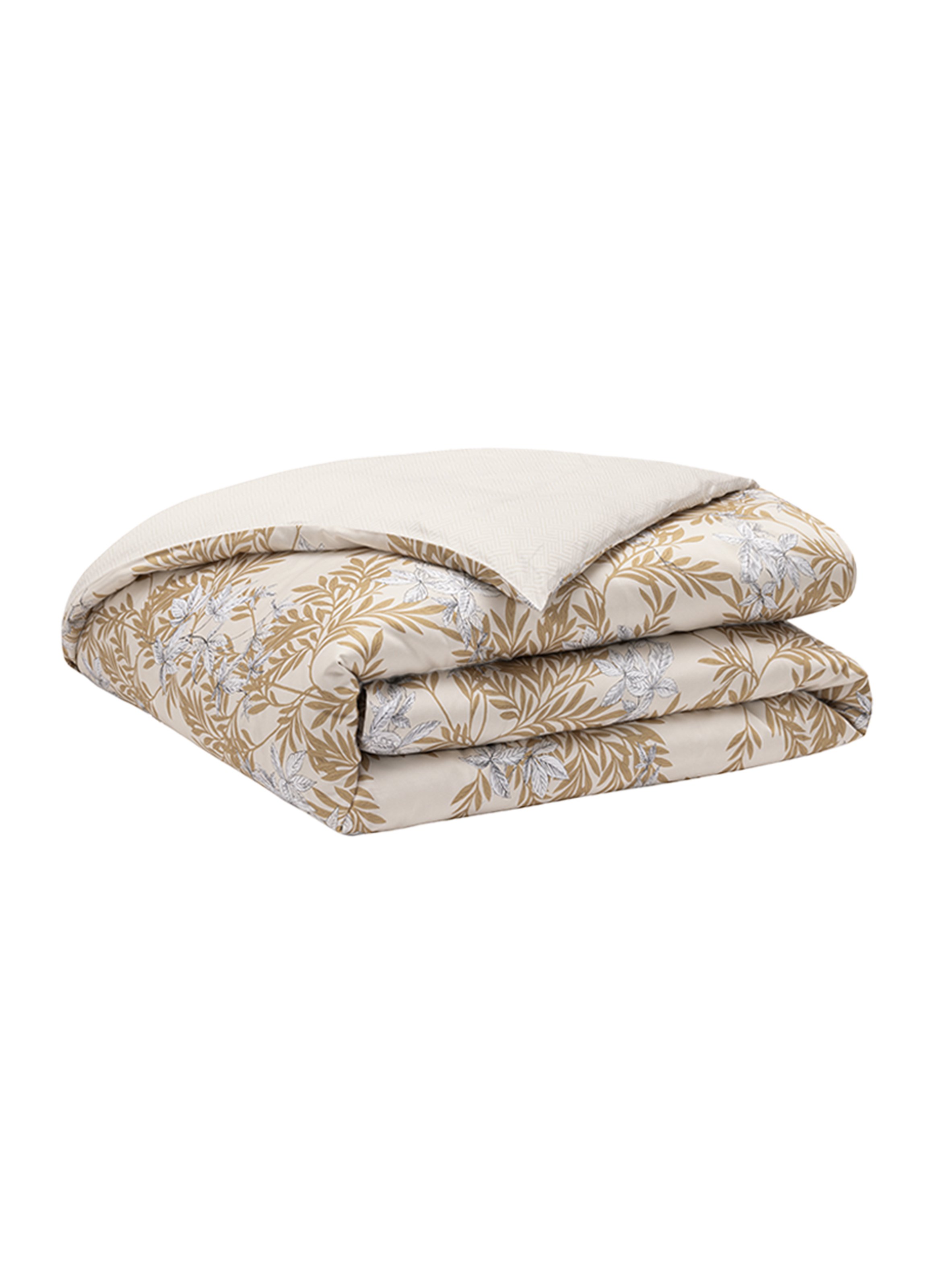 Housse de couette imprimée en satin de coton bio, promenade ALEXANDRE TURPAULT Beige
