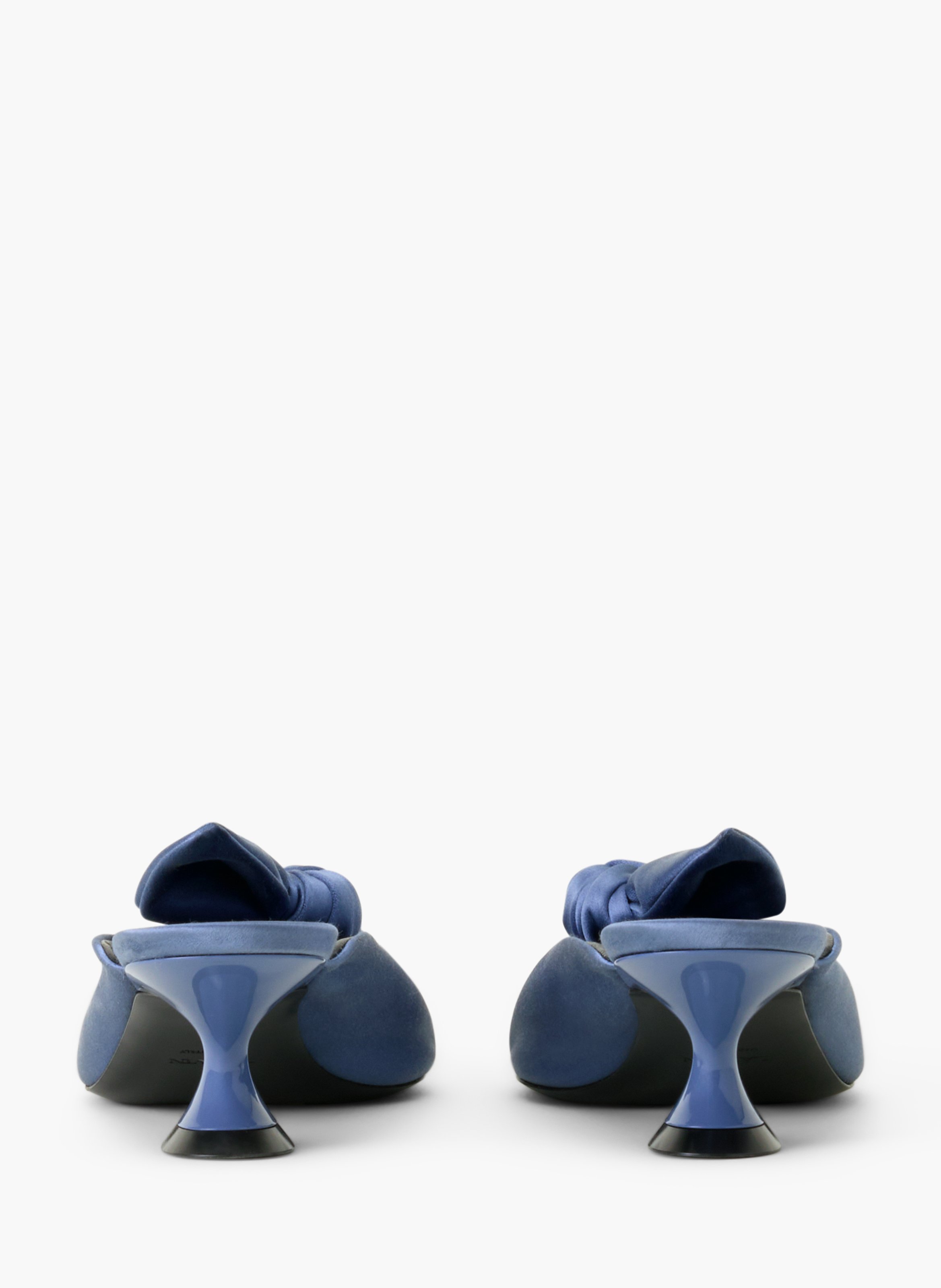 Mule à talon midnight step noeud en satin LANVIN Bleu