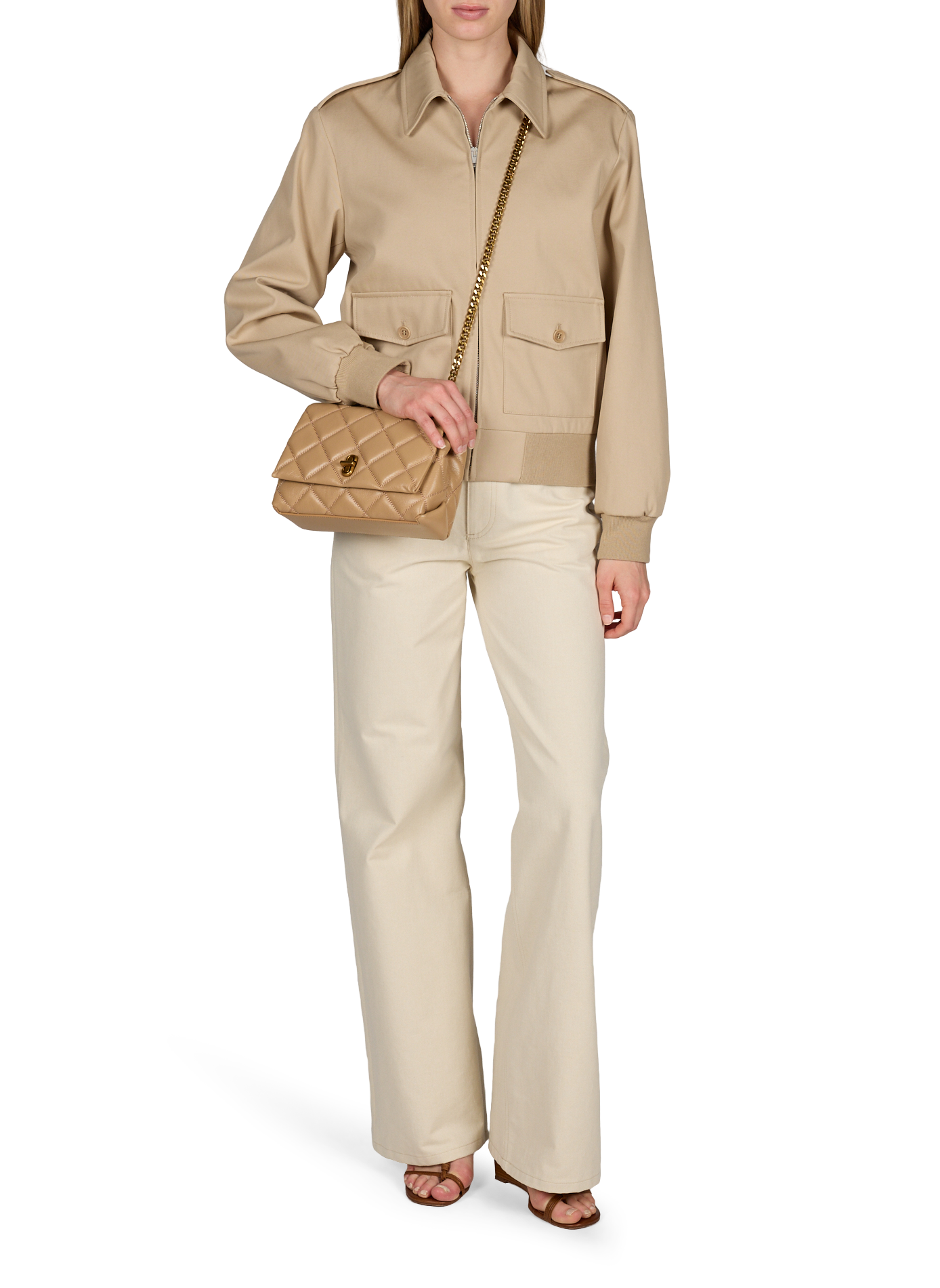Jacket with classic cotton collar A.P.C. Beige
