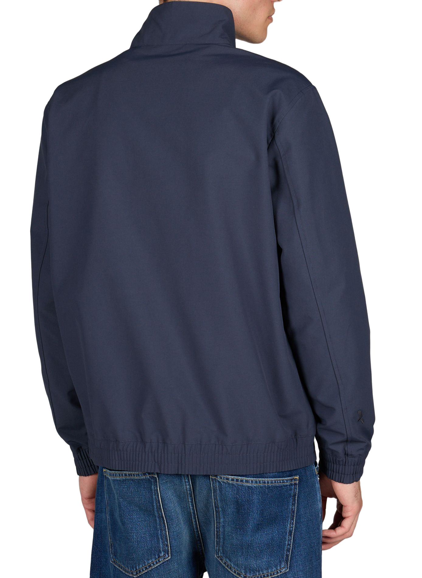 Short Harrington jacket in water-repellent twill AIGLE Blue