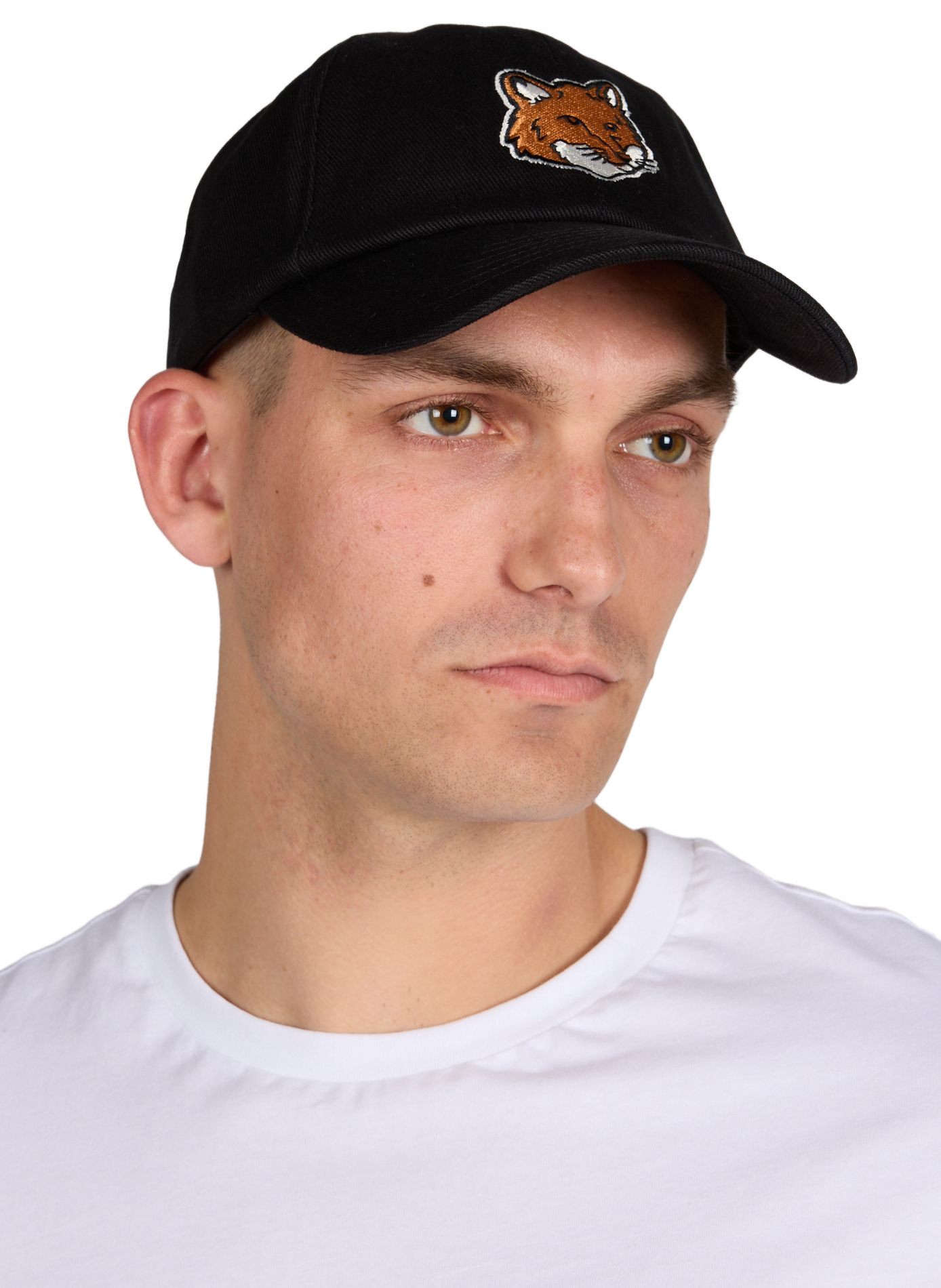Cotton cap with logo embroidery MAISON KITSUNÉ Black