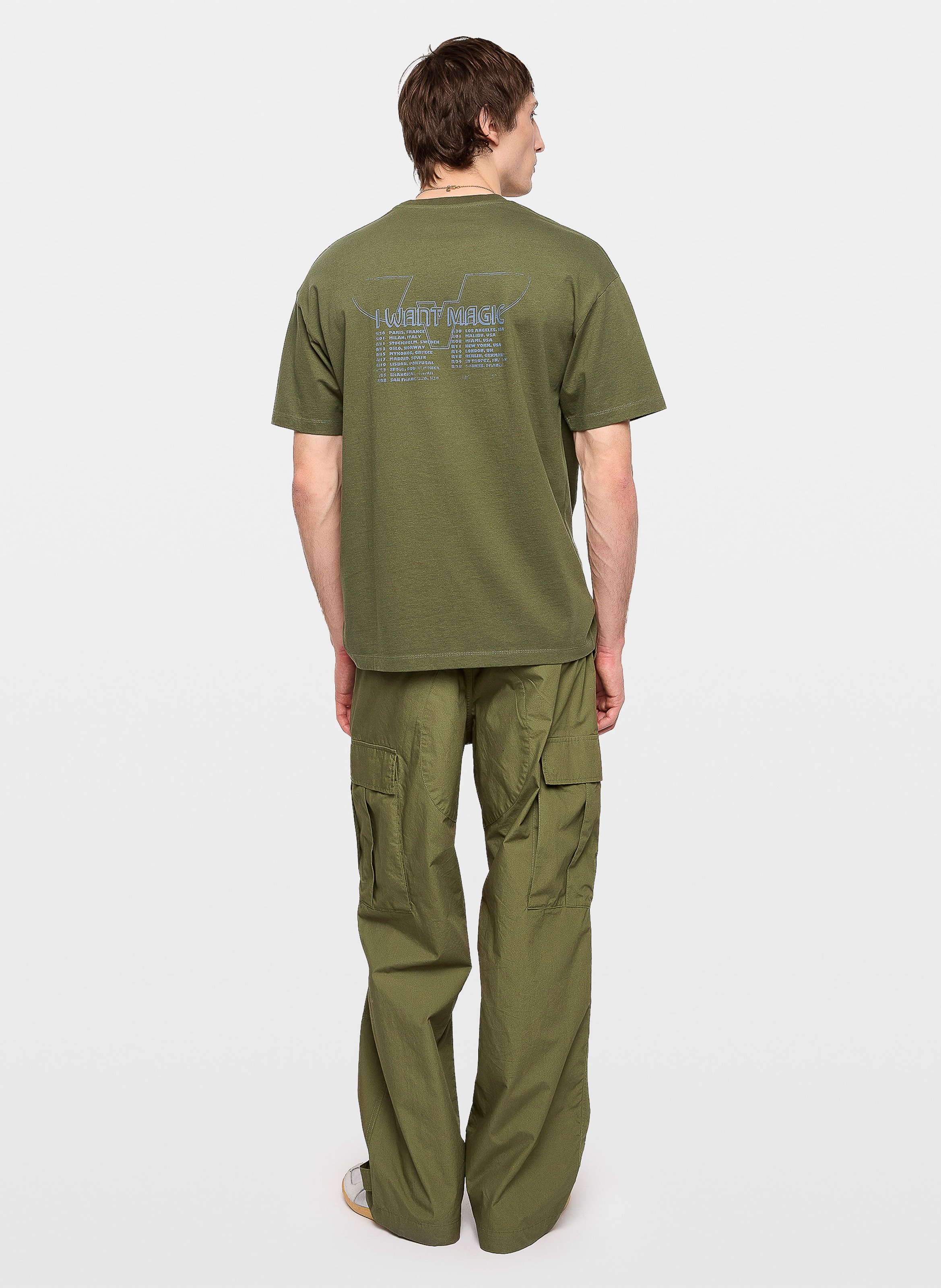 Tee-shirt droit col rond sérigraphié en coton bio toddy ZADIG&VOLTAIRE Kaki