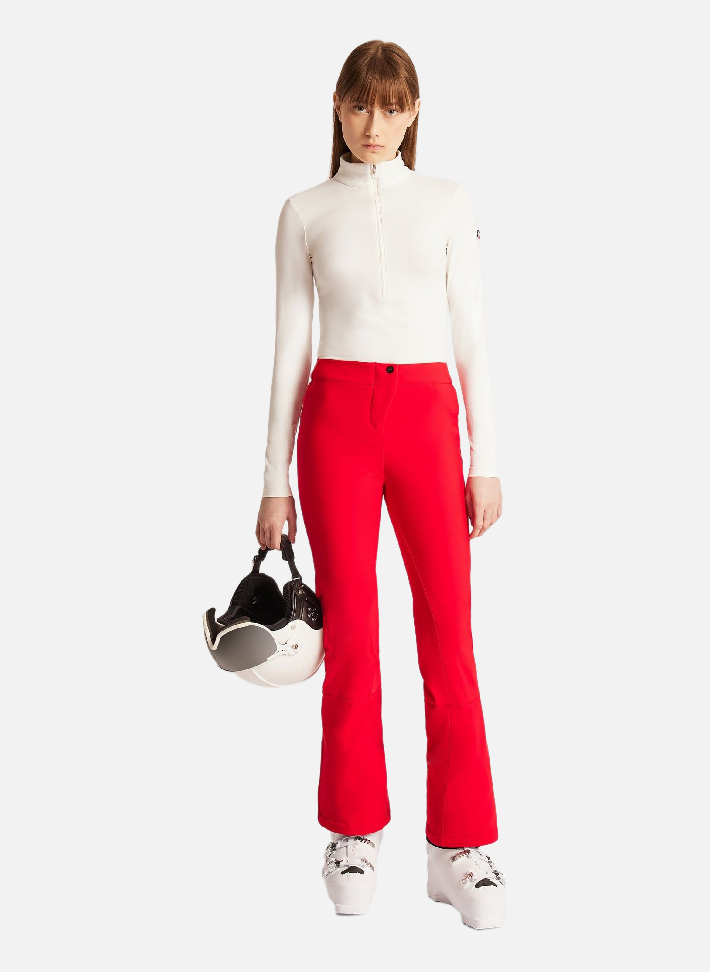 Gemini high-neck fitted sweater FUSALP White