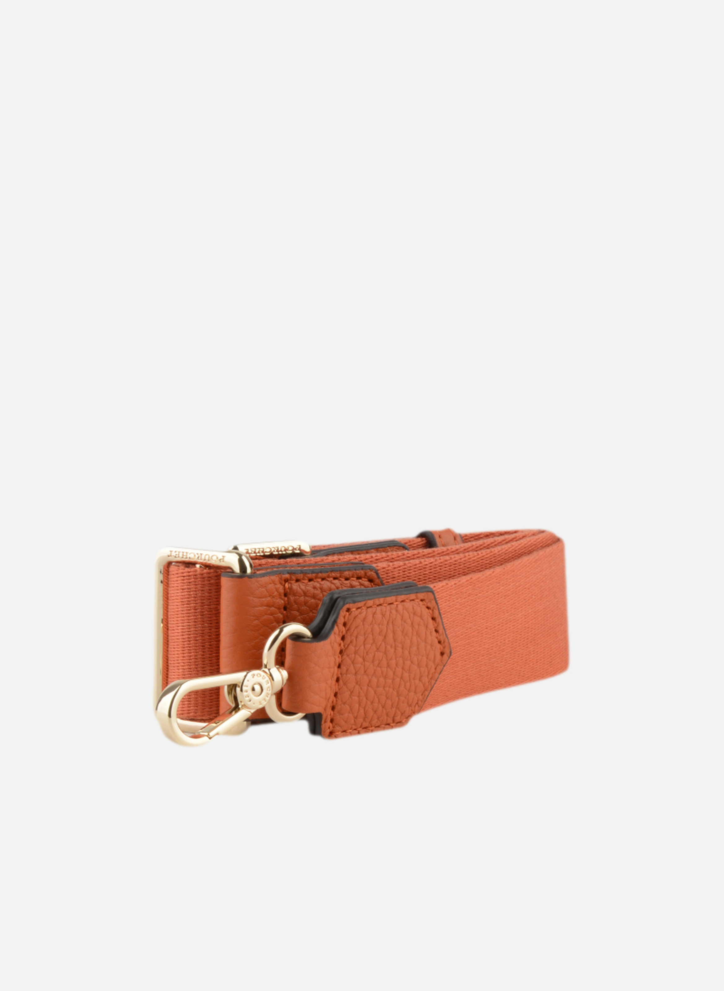 Bandoulière | bandoulière de sac en coton garni cuir  Orange