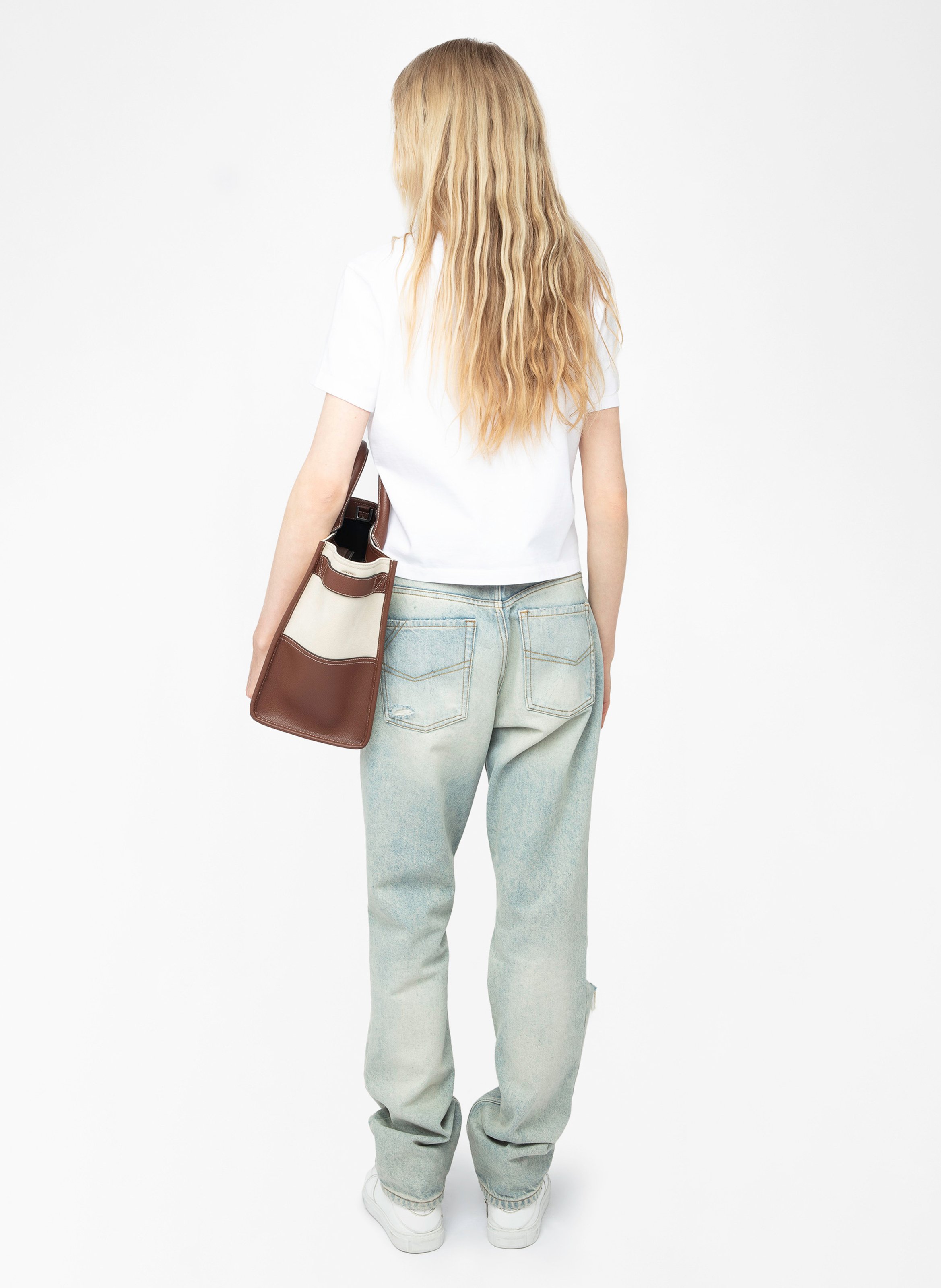 Kurzes Baumwollpolo Mirta ZADIG&VOLTAIRE Weiss