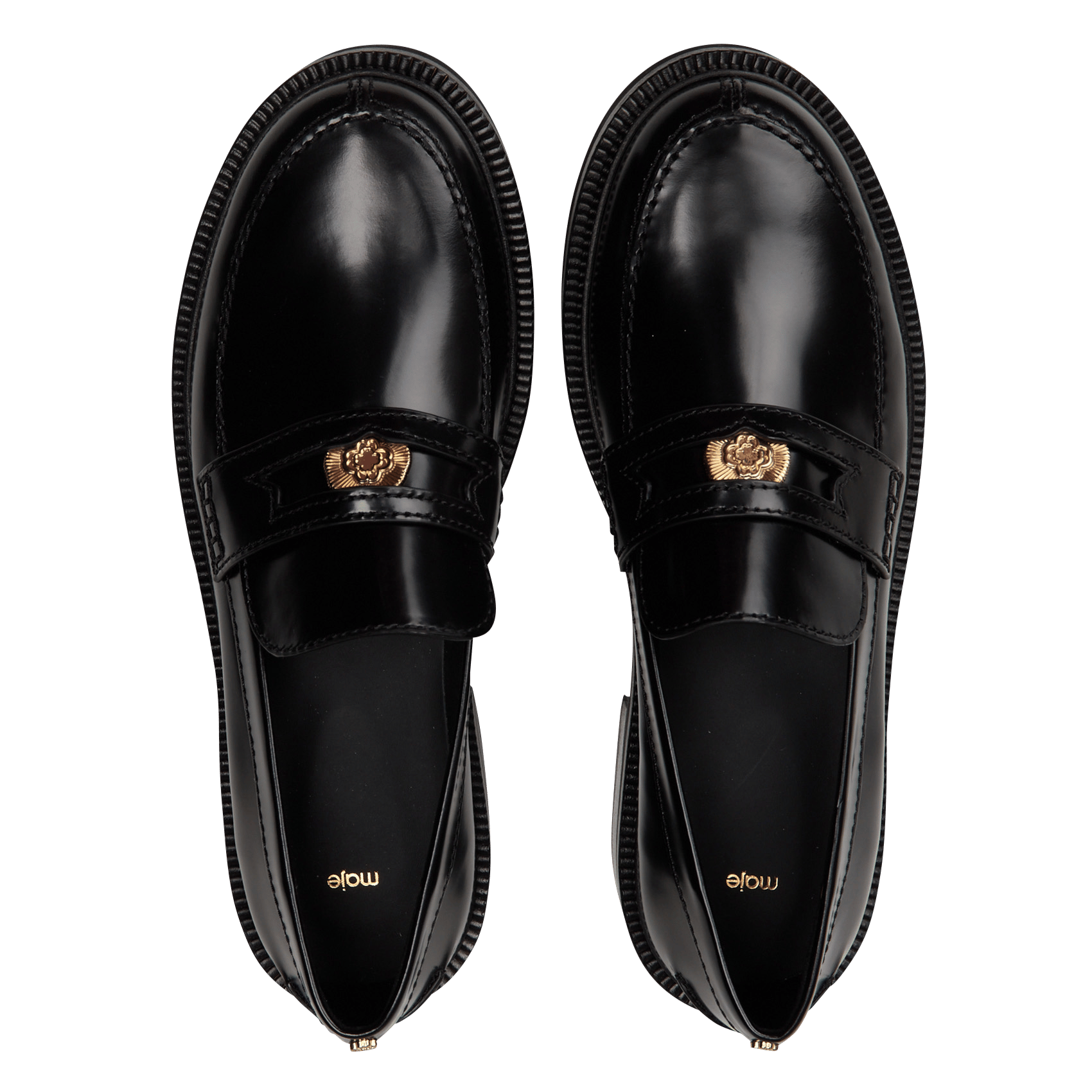 Mocassins en cuir MAJE Noir