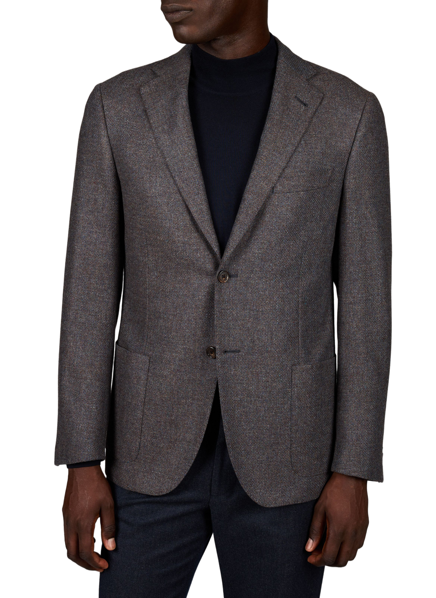 Blazer droit en laine et cachemire CORNELIANI Bleu