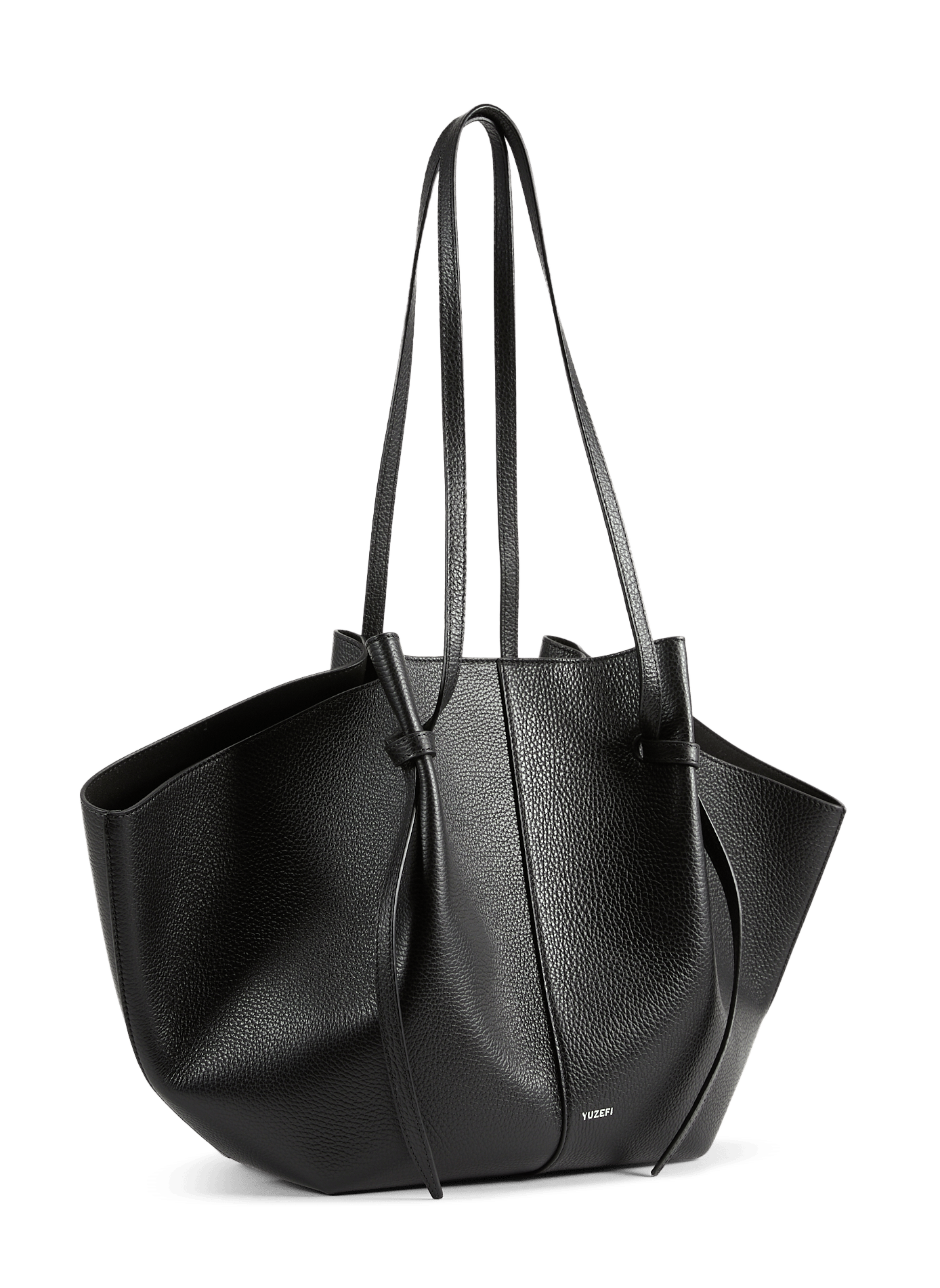 Mochi large leather tote bag YUZEFI Black