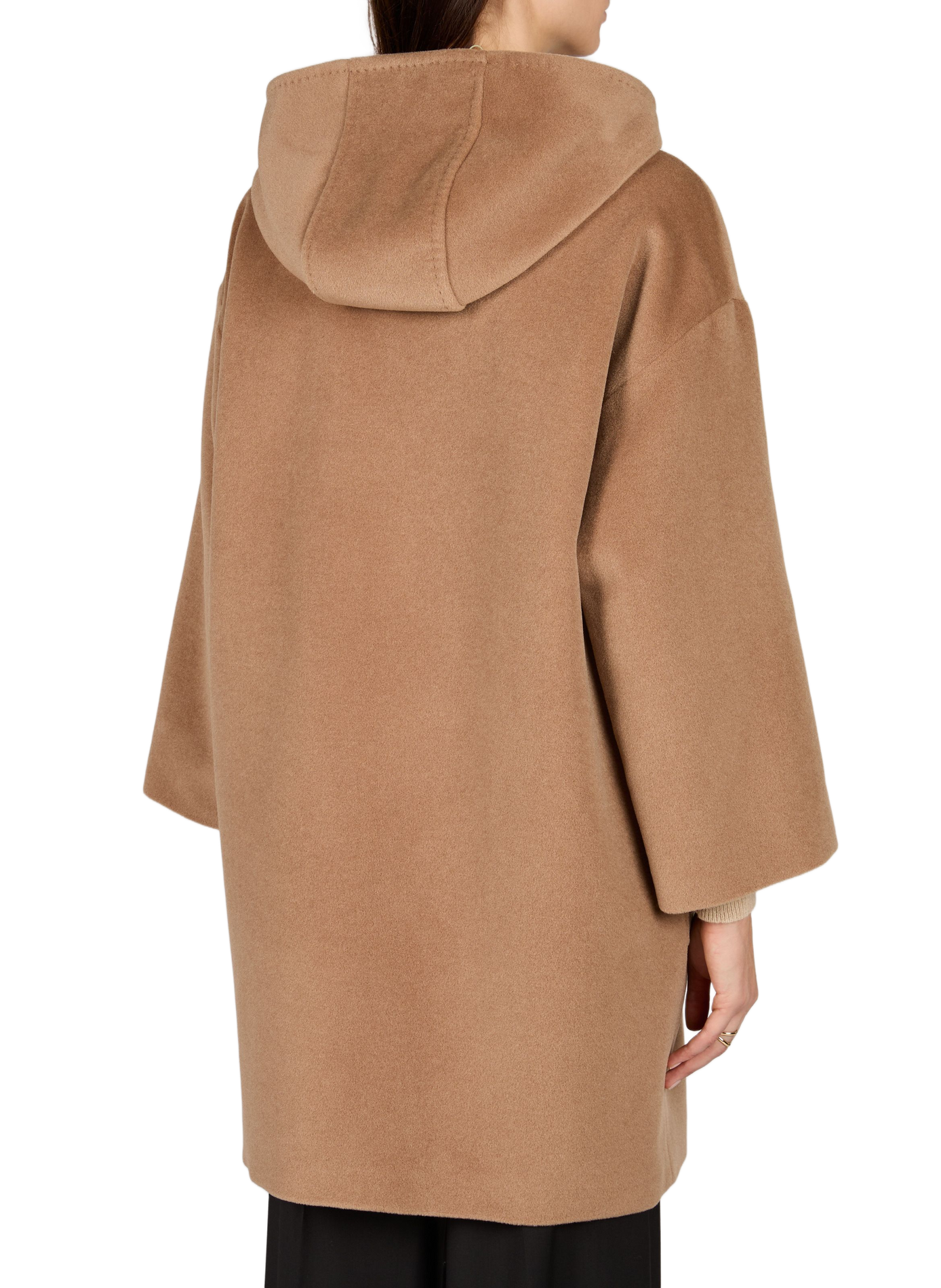 Manteau mi-long boutonné en laine mélangée MAX MARA WEEK END Marron