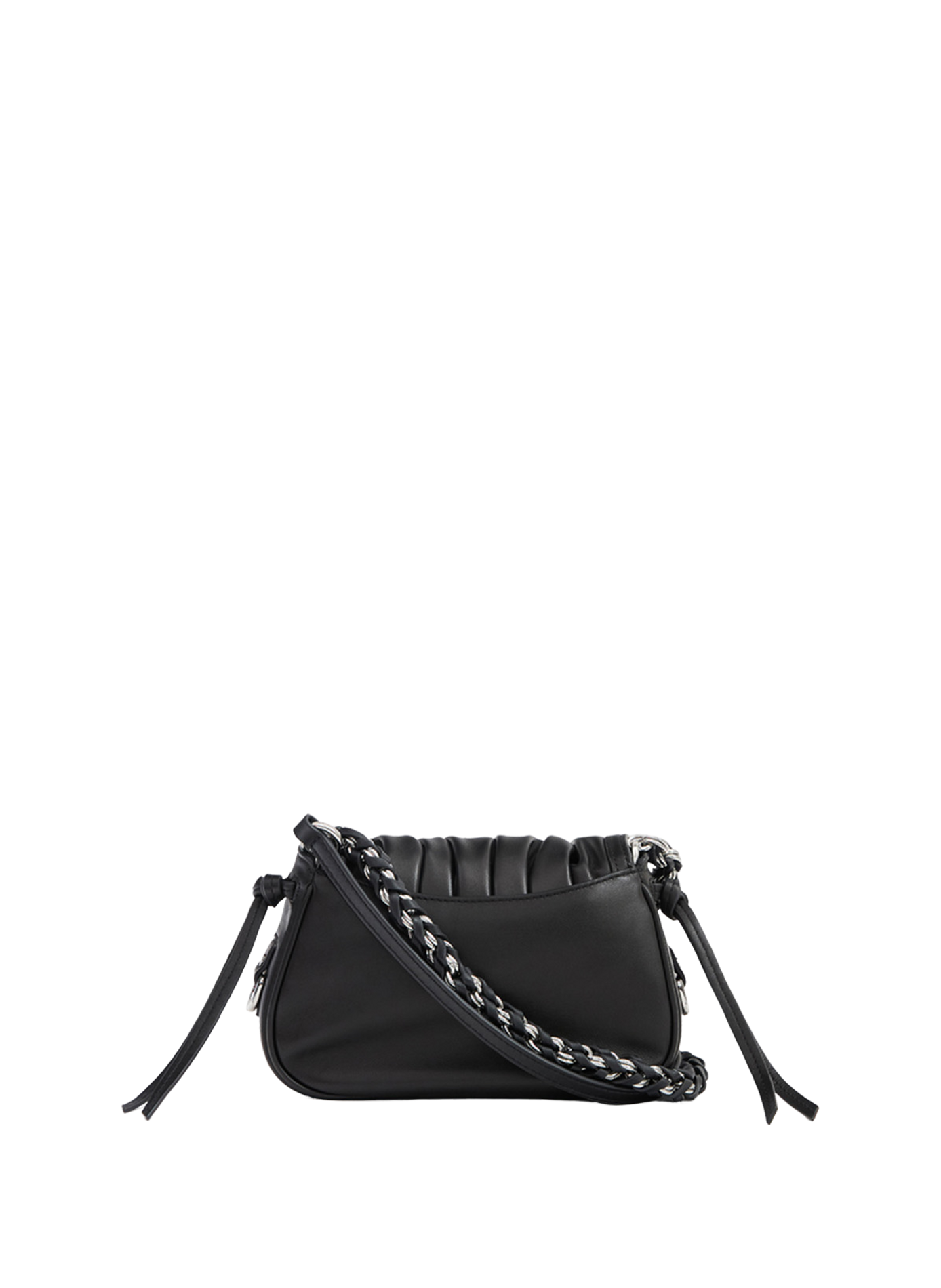 Schultertasche BOLTON XS aus plissiertem Leder ISABEL MARANT Schwarz
