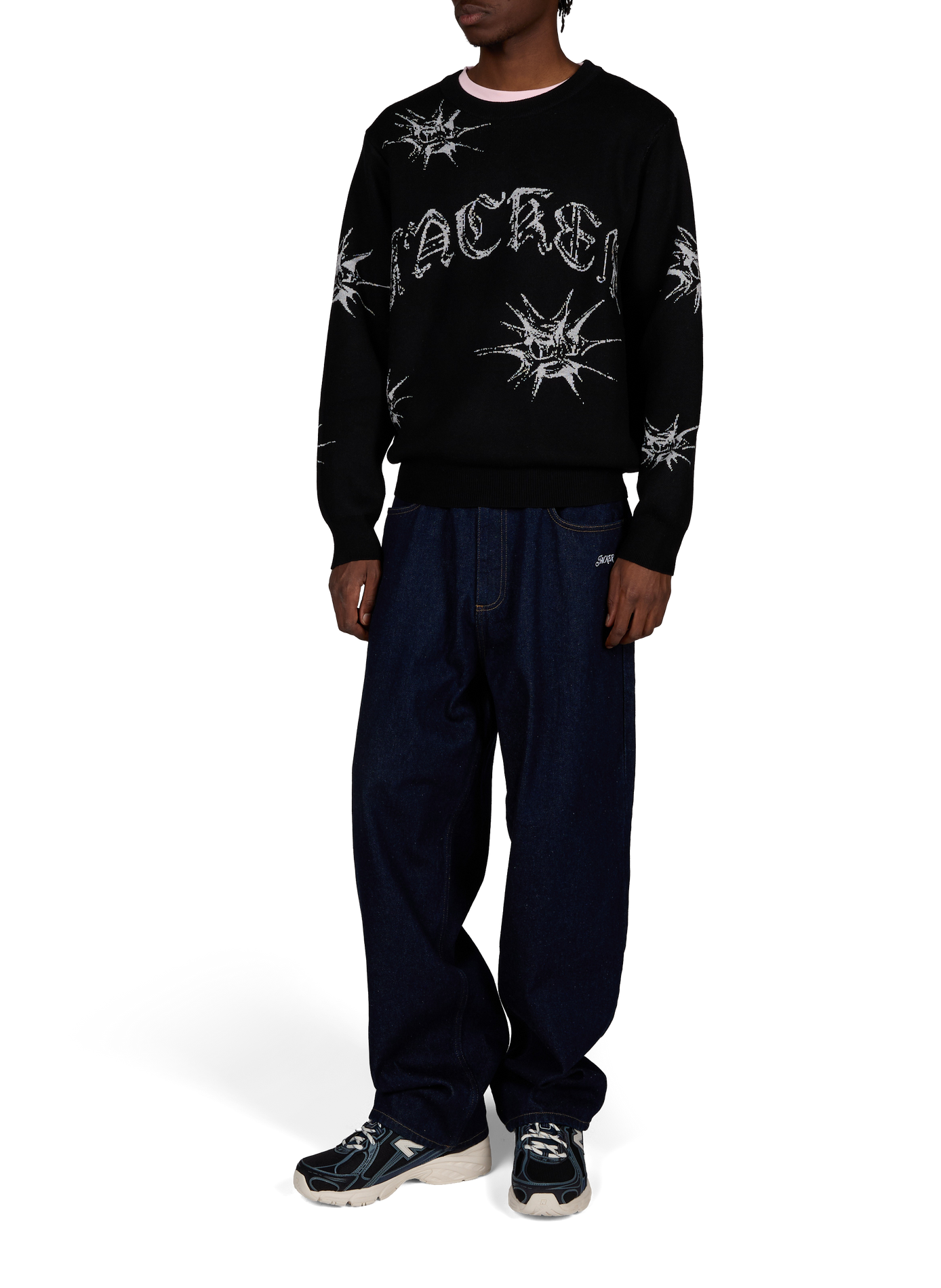 Oversized crew-neck printed sweater JACKER. Multicolour