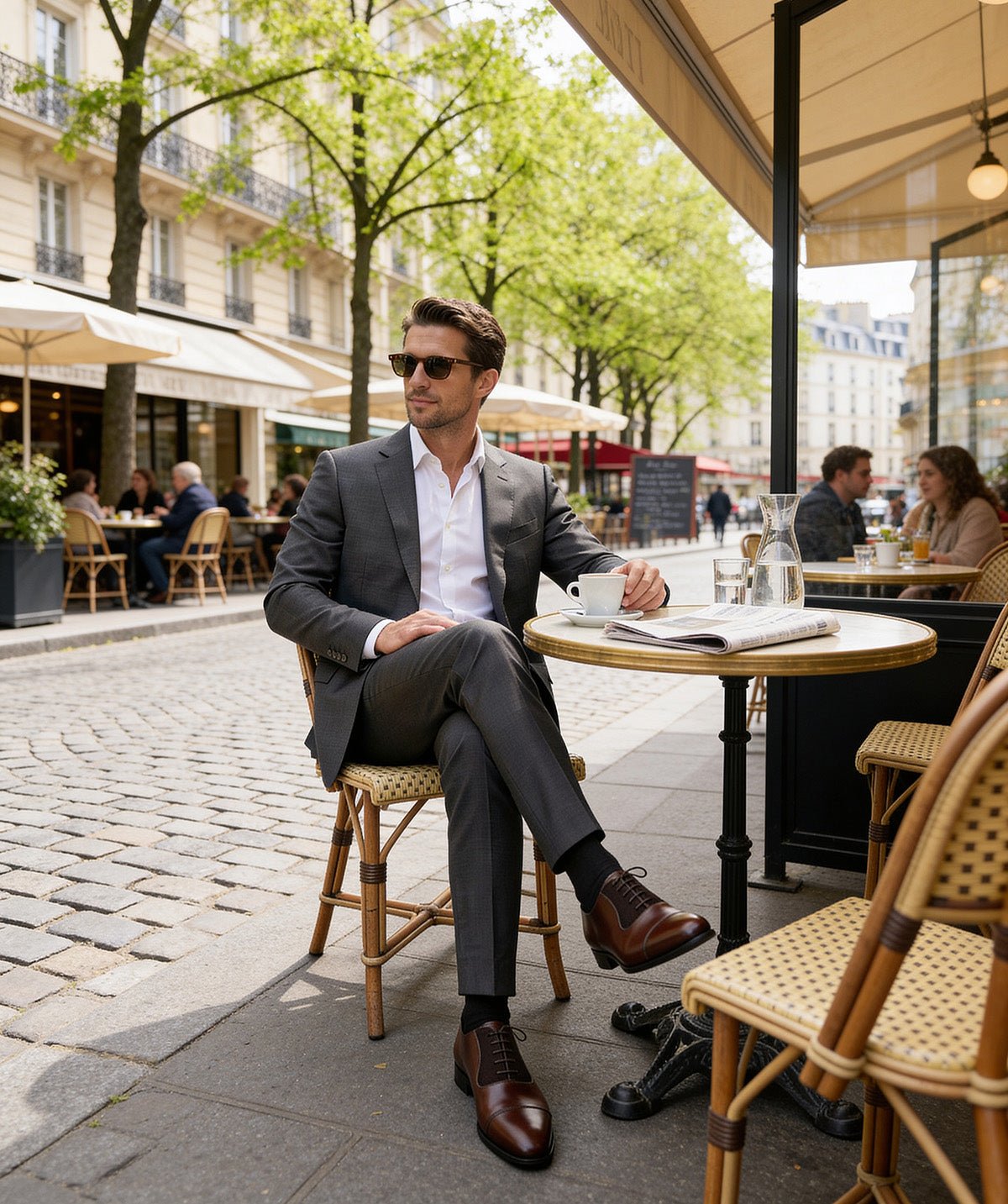 Richelieu cuir heathrow FINSBURY Marron