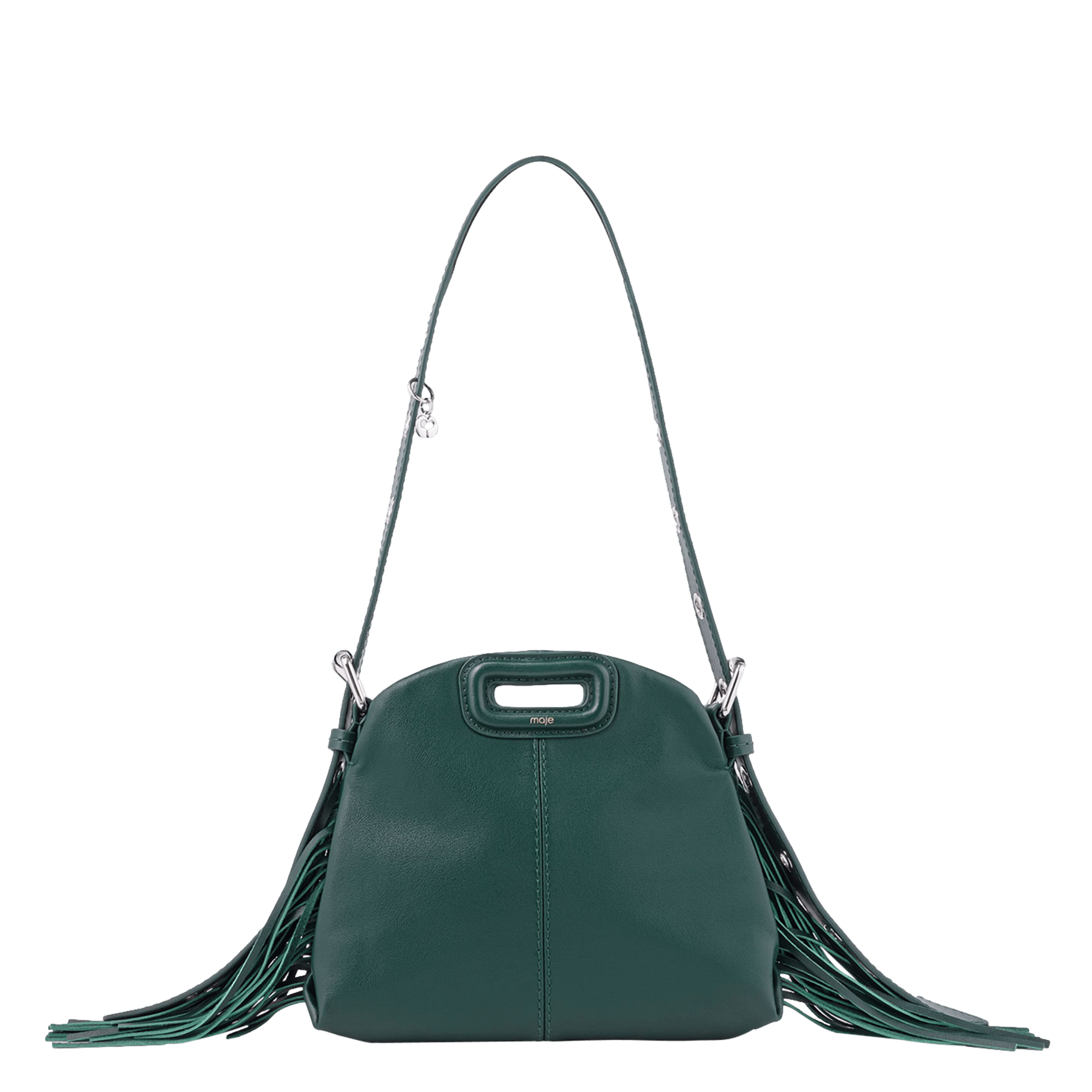 Sac bandoulière en cuir MAJE Vert