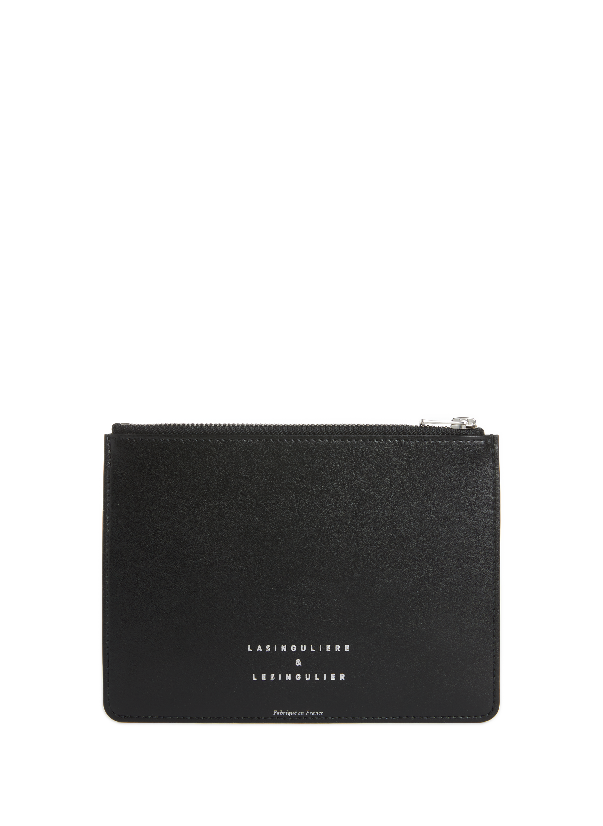 Pochette en cuir de pomme LA SINGULIERE & LE SINGULIER Noir