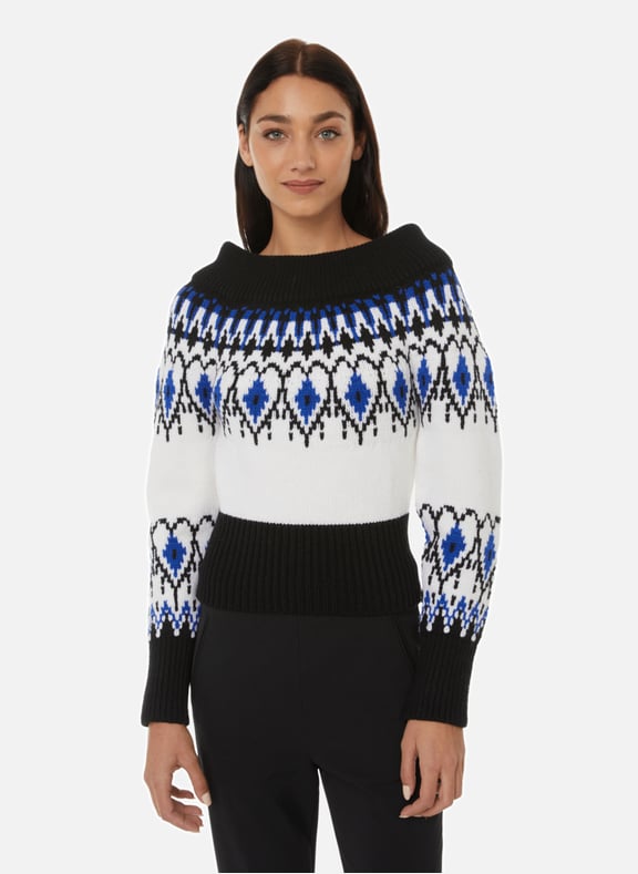 Multicolour Jacquard wool jumper