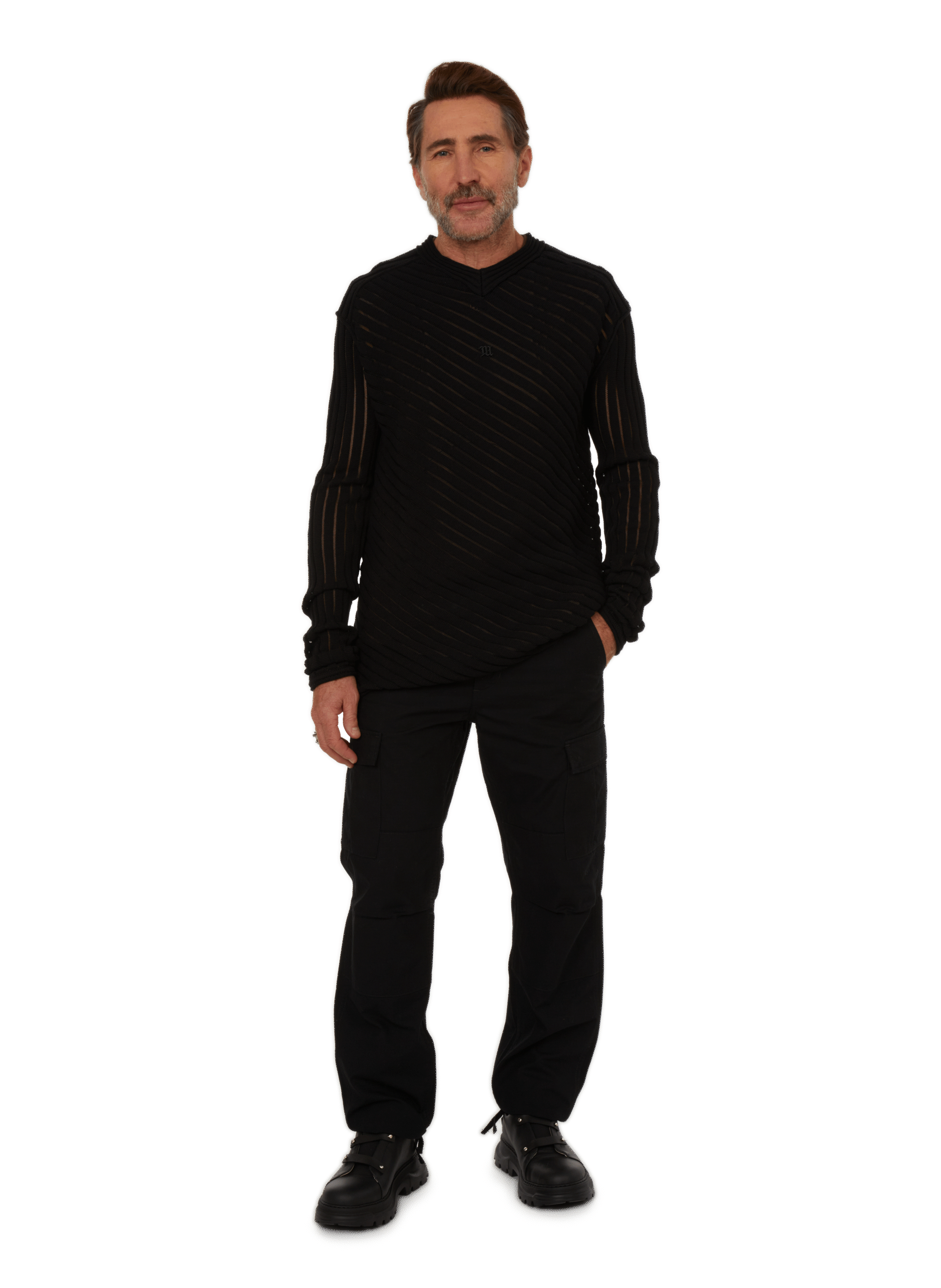 Transparent and openwork sweater MISBHV Black