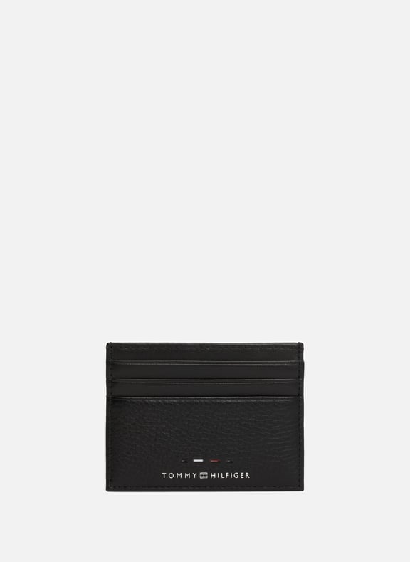Porte-cartes en cuir Noir by TOMMY HILFIGER TOMMY HILFIGER Porte-cartes en cuir Noir