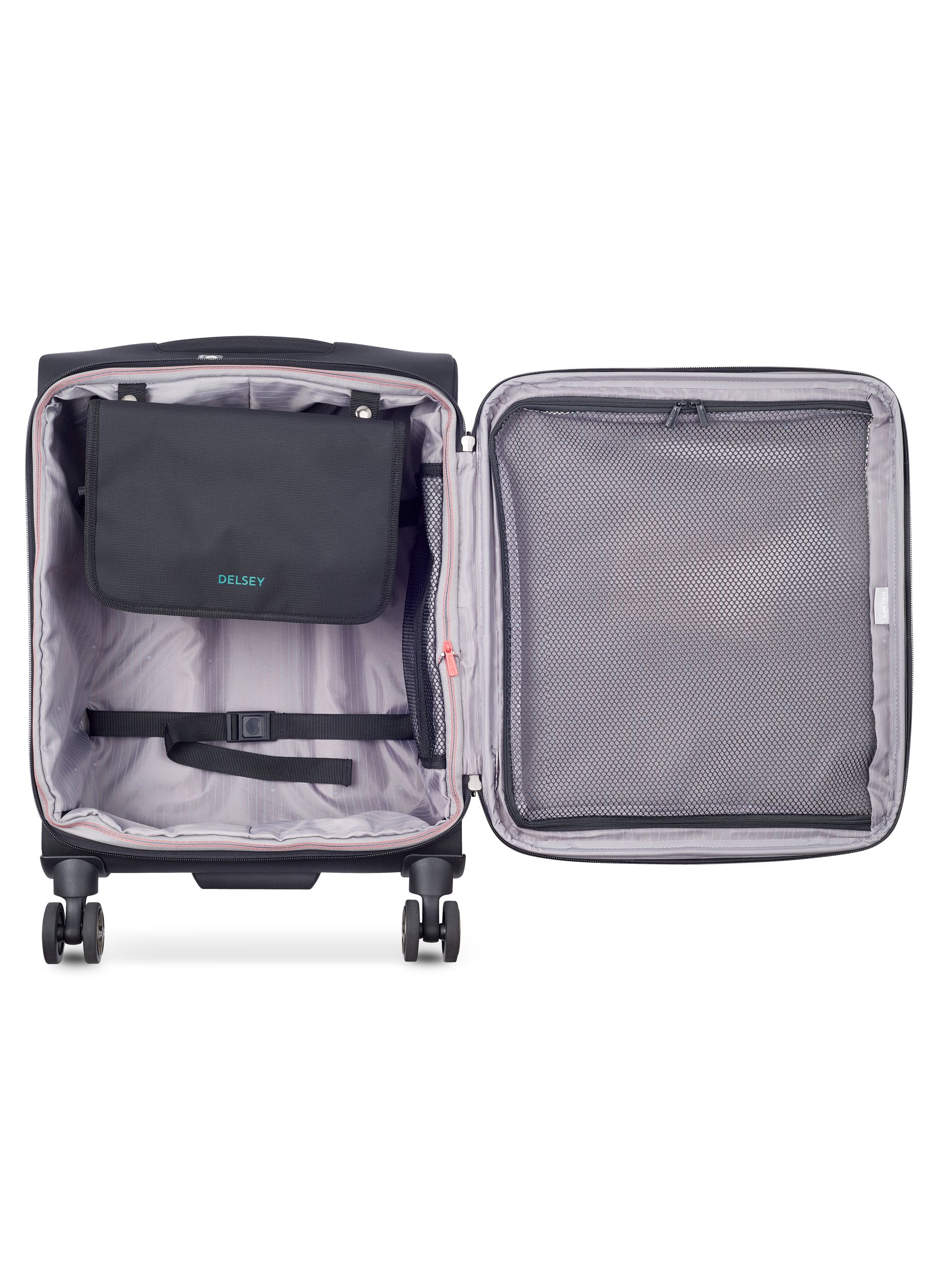 Valise cabine souple taille s - helium dlx DELSEY PARIS Noir