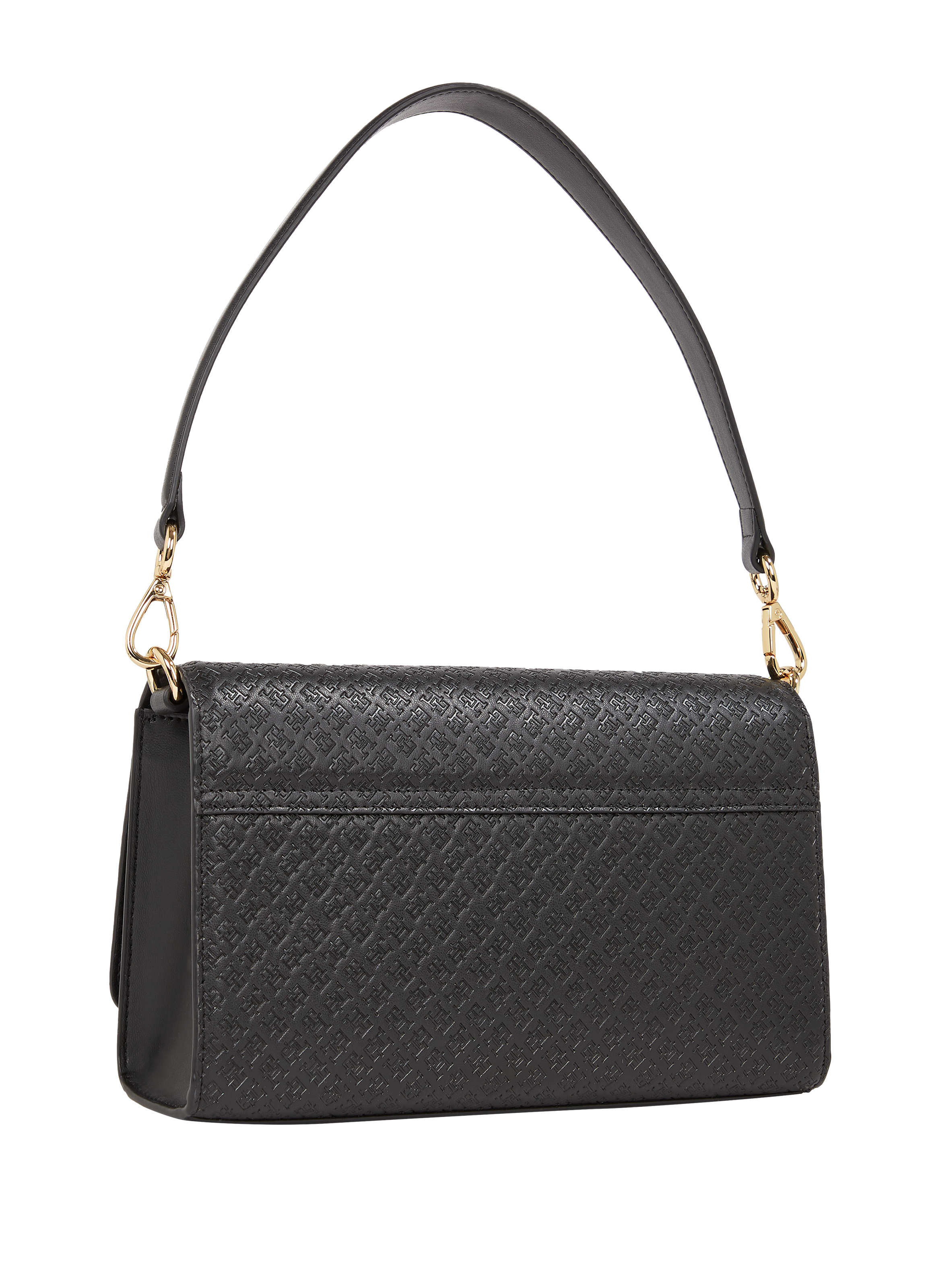 Textured handbag Black