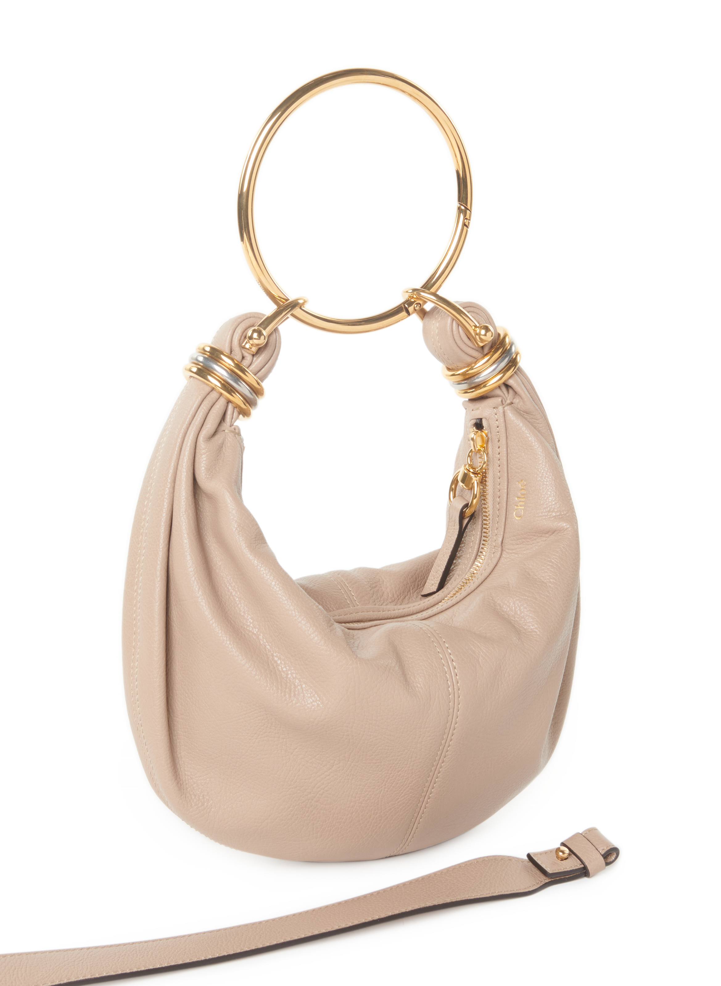 Petit sac Hobo Bracelet en cuir CHLOÉ Gris