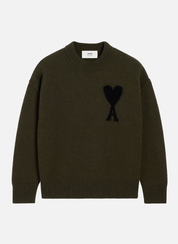 Pull ami de coeur unisexe Noir by AMI PARIS AMI PARIS Pull ami de coeur unisexe Noir