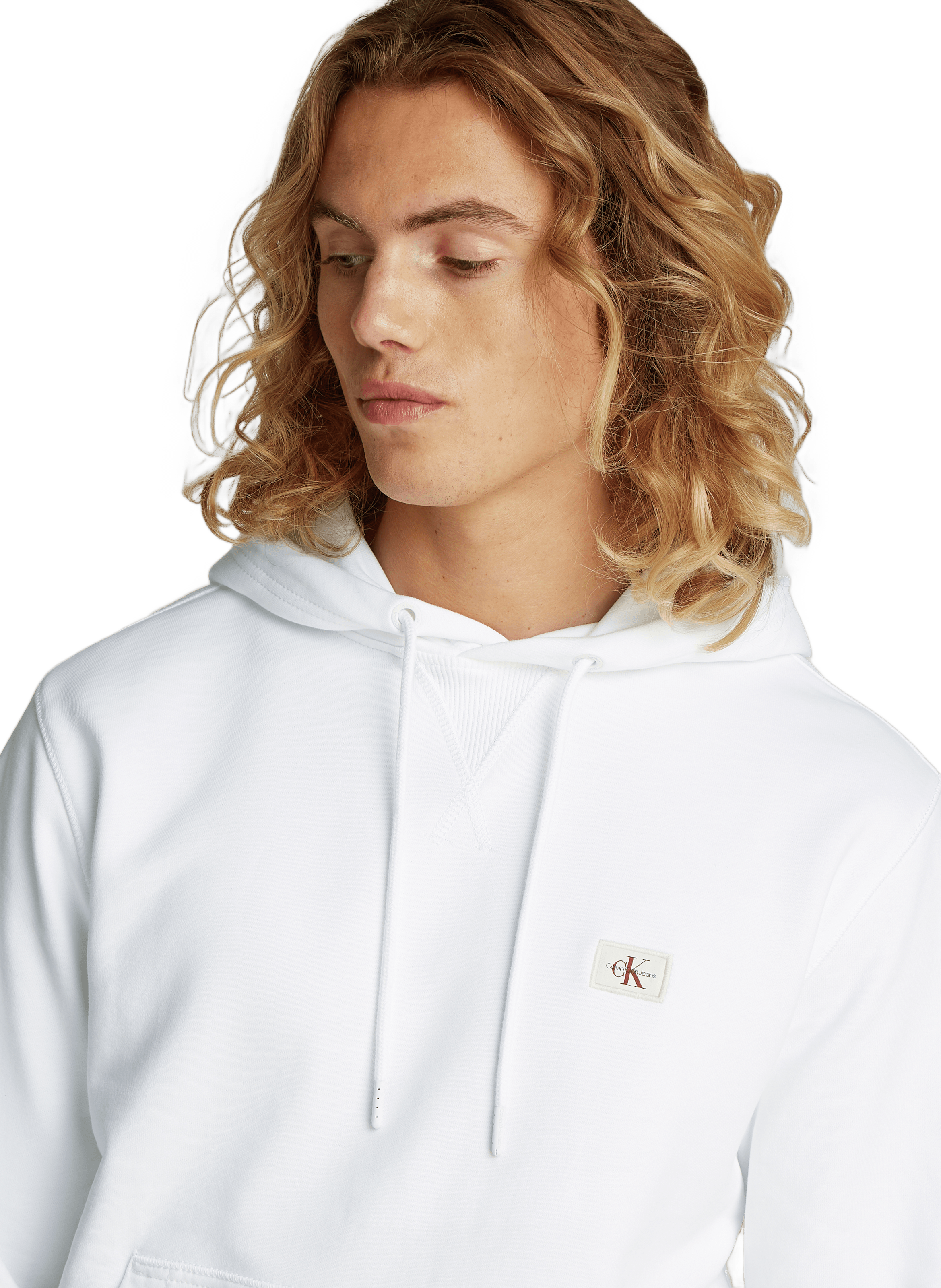 Hoodie en coton CALVIN KLEIN Blanc