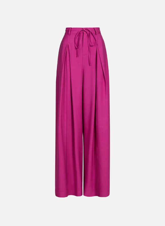 Wide-leg pleated trousers Pink by SUNCOO SUNCOO Wide-leg pleated trousers Pink
