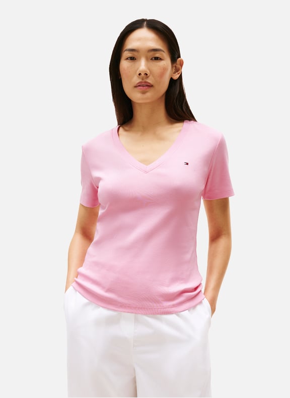 T-shirt en coton Rose by TOMMY HILFIGER TOMMY HILFIGER T-shirt en coton Rose