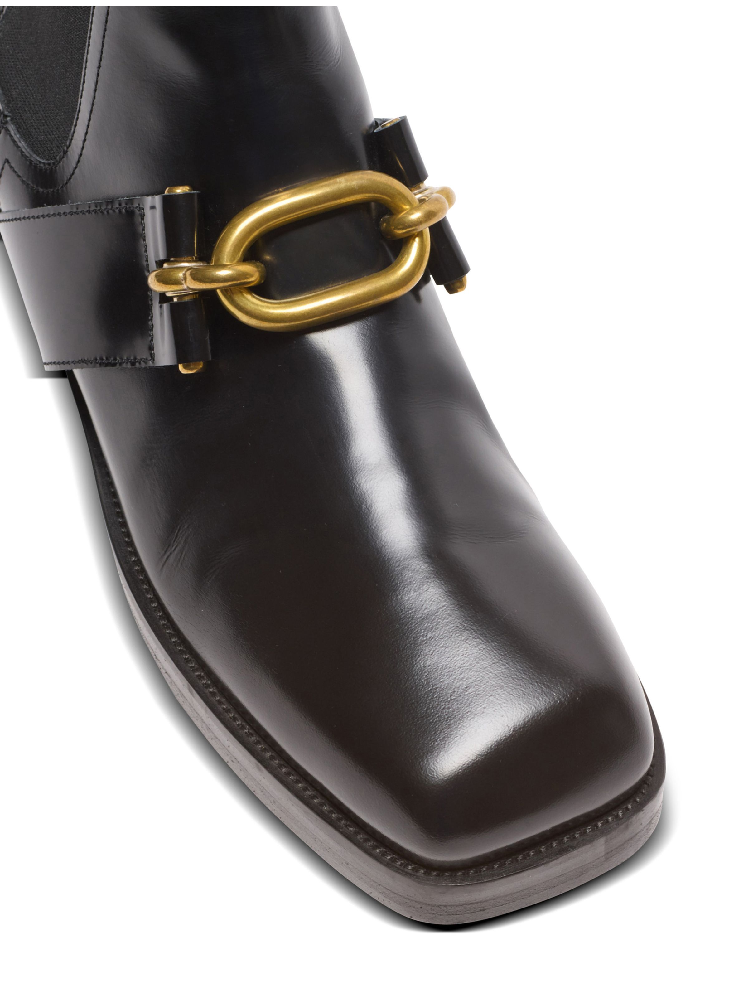 Boots chelsea sync en cuir glacé BALMAIN Noir