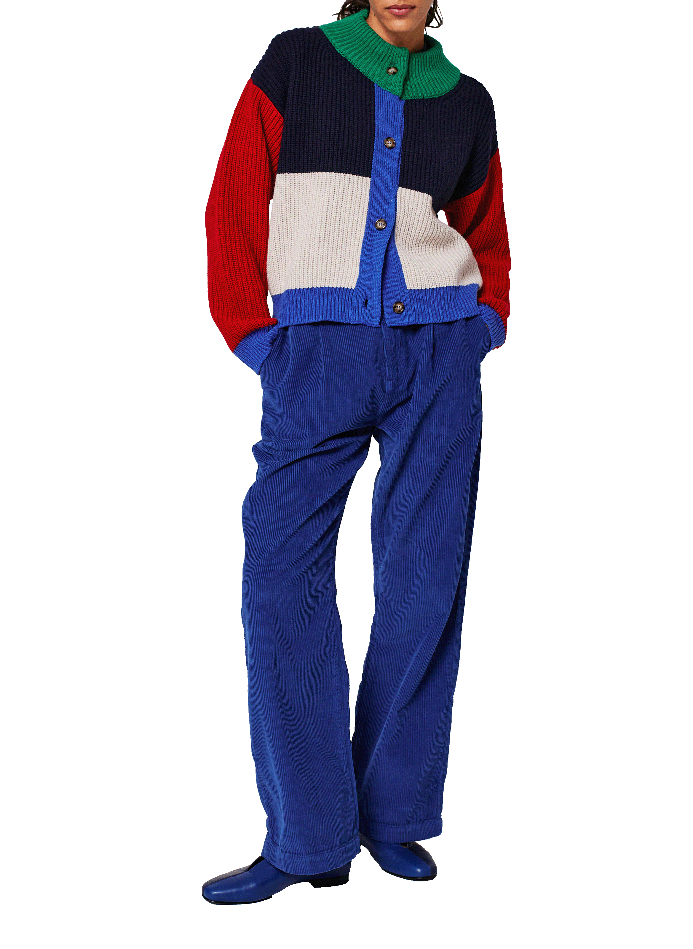 Cardigan Color block en laine mélangée BOBO CHOSES Multicolore