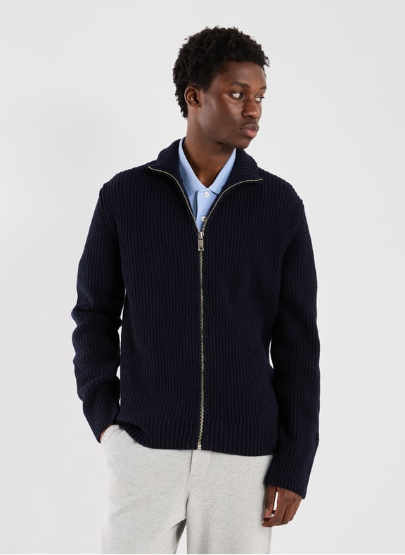 Gefil knitted cardigan Blue by AU PRINTEMPS PARIS AU PRINTEMPS PARIS Gefil knitted cardigan Blue