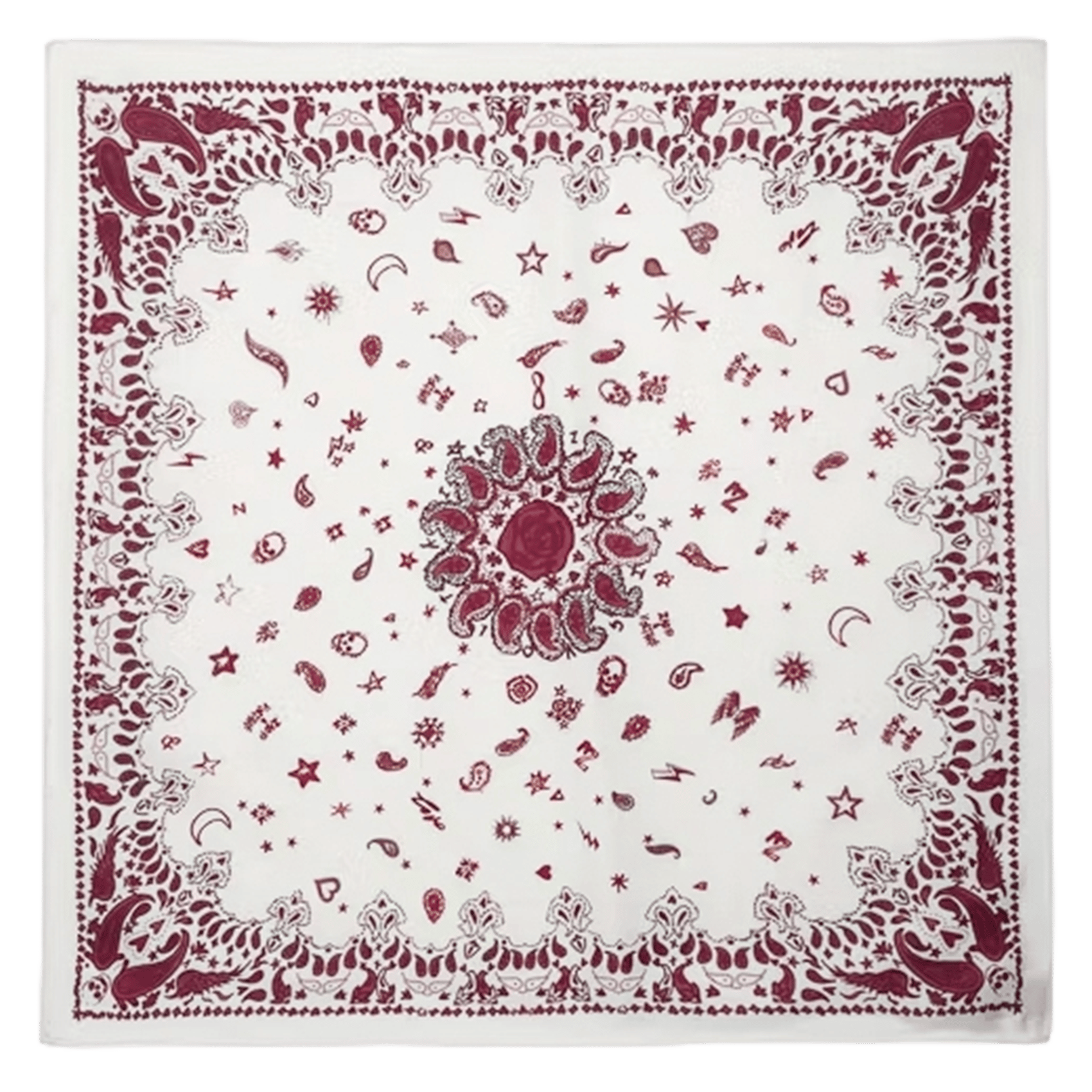 Foulard imprimé debbie 85 ZADIG&VOLTAIRE Rouge