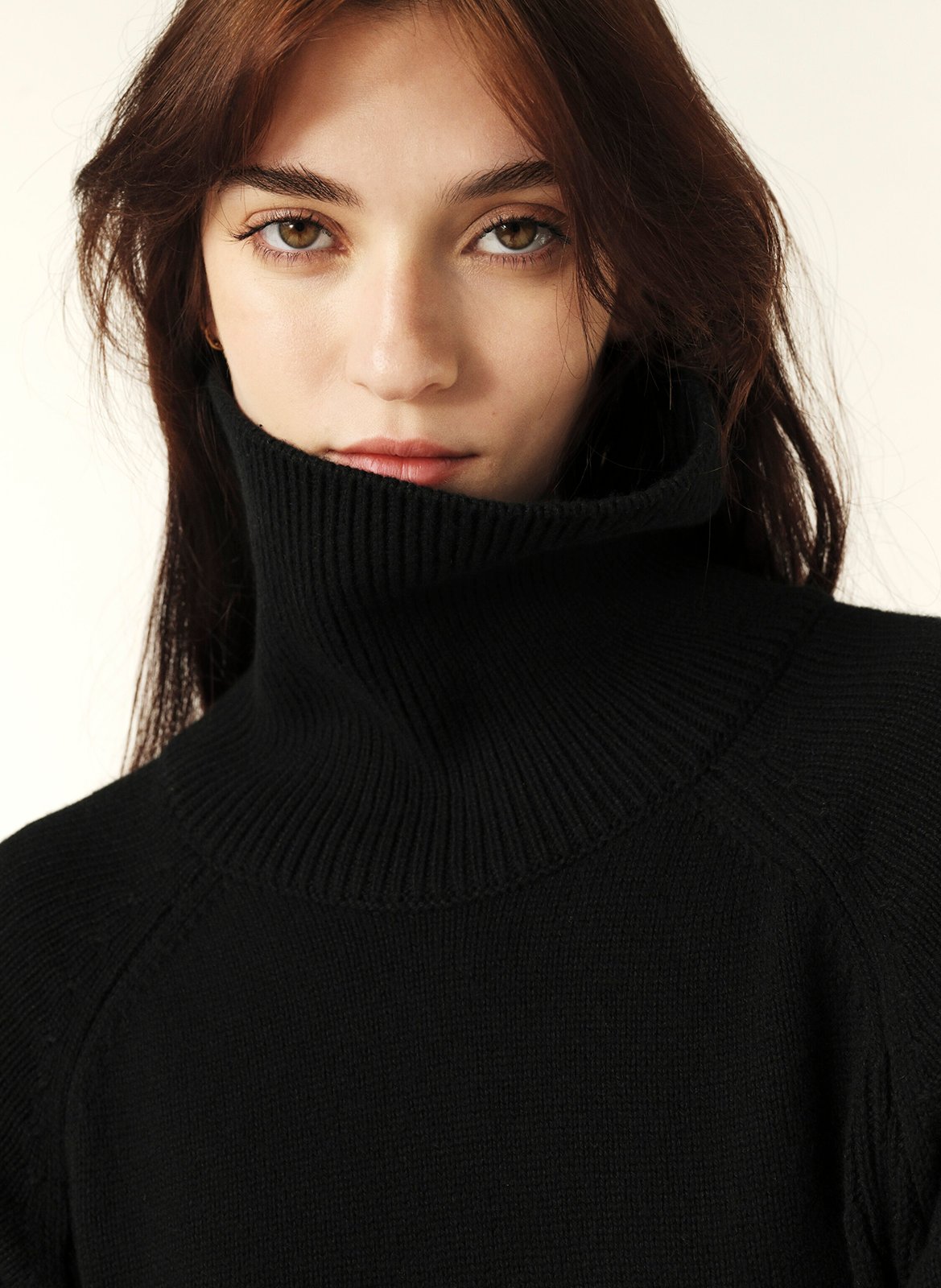 Robe courte col roulé en laine mélangé medee BA&SH Noir